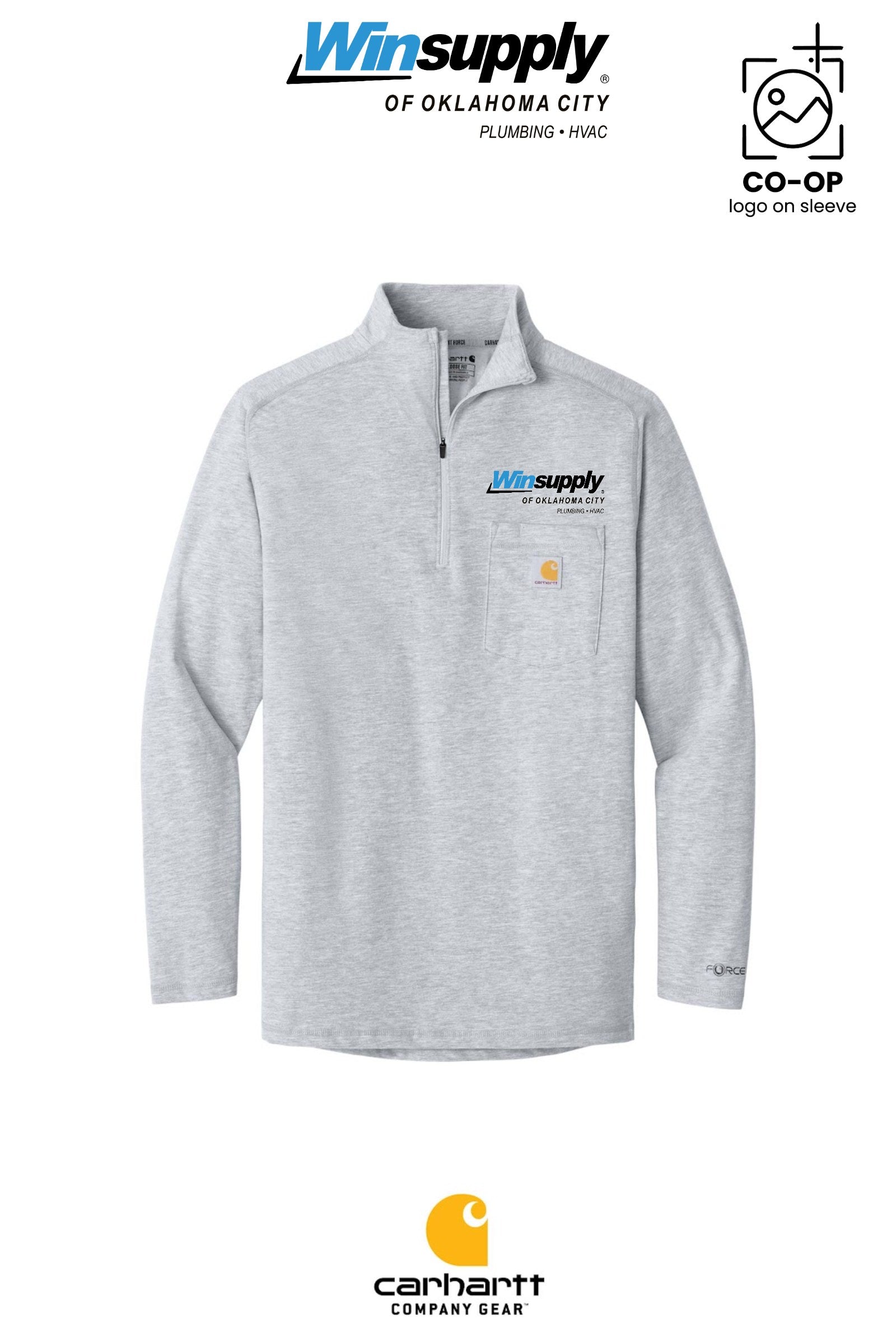 Carhartt Force® 1/4-Zip Long Sleeve T-Shirt - Winsupply of Oklahoma City