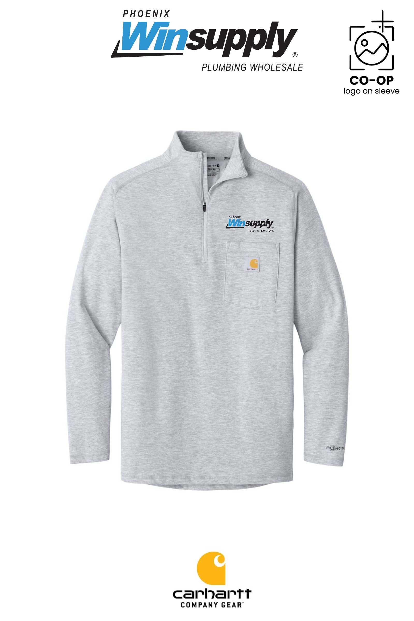 Carhartt Force® 1/4-Zip Long Sleeve T-Shirt - Phoenix Winsupply