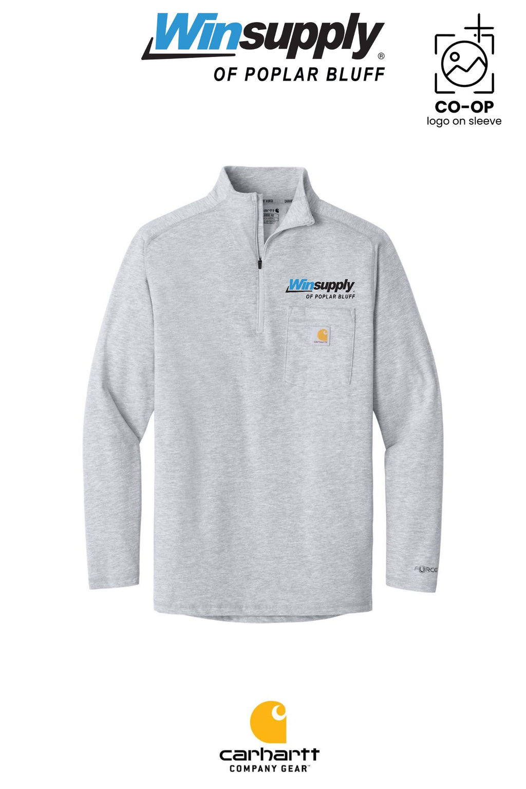 Carhartt Force® 1/4-Zip Long Sleeve T-Shirt - Winsupply of Poplar Bluff
