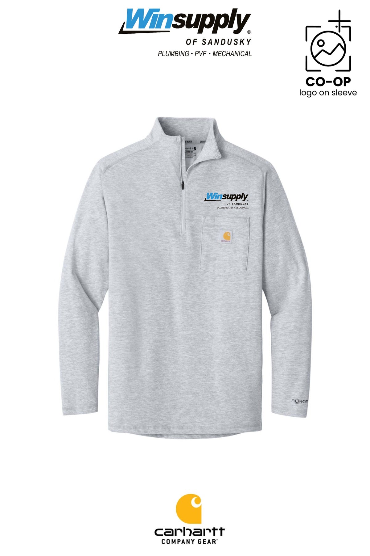 Carhartt Force® 1/4-Zip Long Sleeve T-Shirt - Winsupply of Sandusky