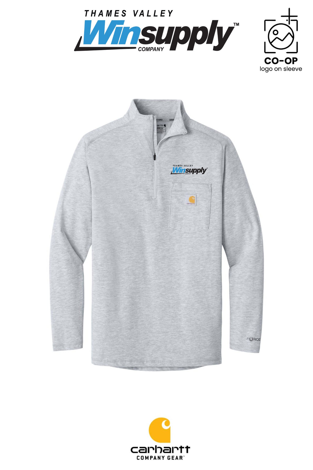 Carhartt Force® 1/4-Zip Long Sleeve T-Shirt - Thames Valley Winsupply