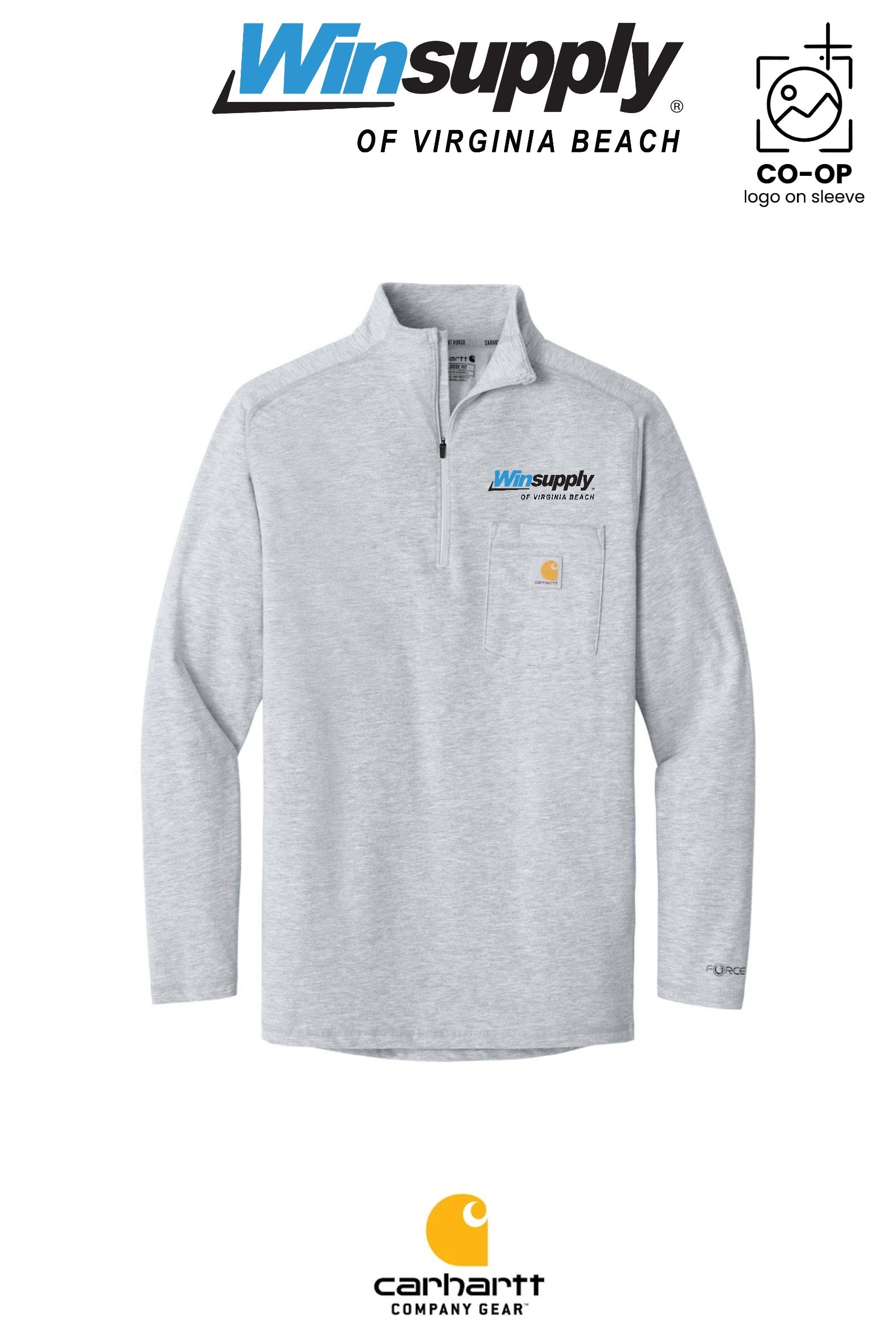 Carhartt Force® 1/4-Zip Long Sleeve T-Shirt - Winsupply Virginia Beach VA