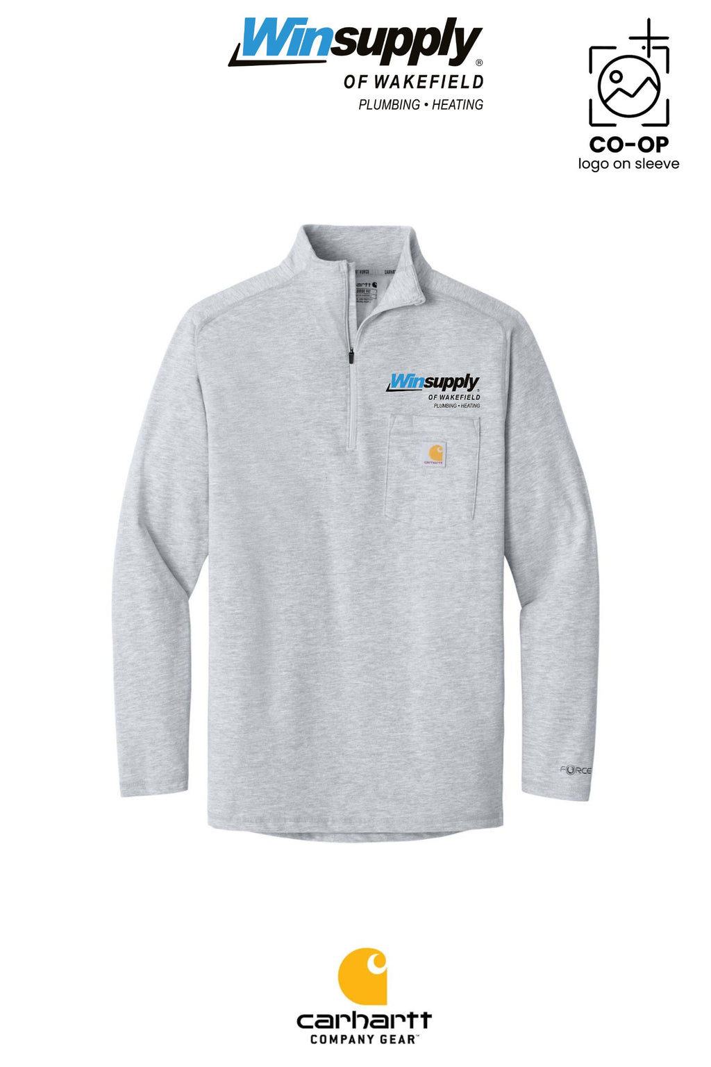Carhartt Force® 1/4-Zip Long Sleeve T-Shirt - Winsupply of Wakefield