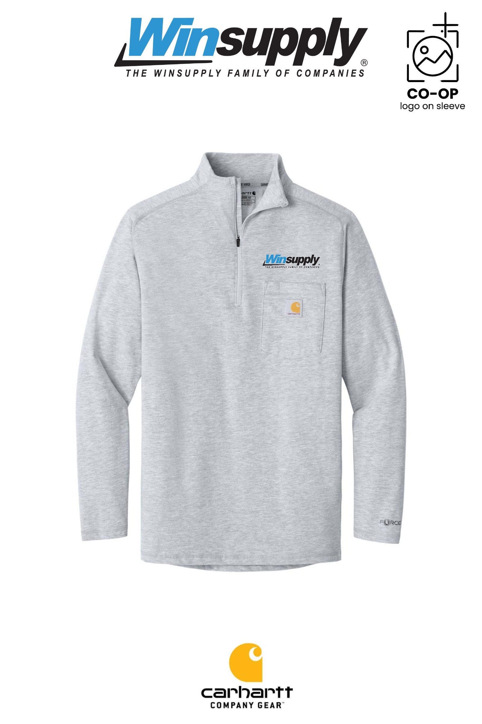 Carhartt Force® 1/4-Zip Long Sleeve T-Shirt - Winsupply of West Hartford