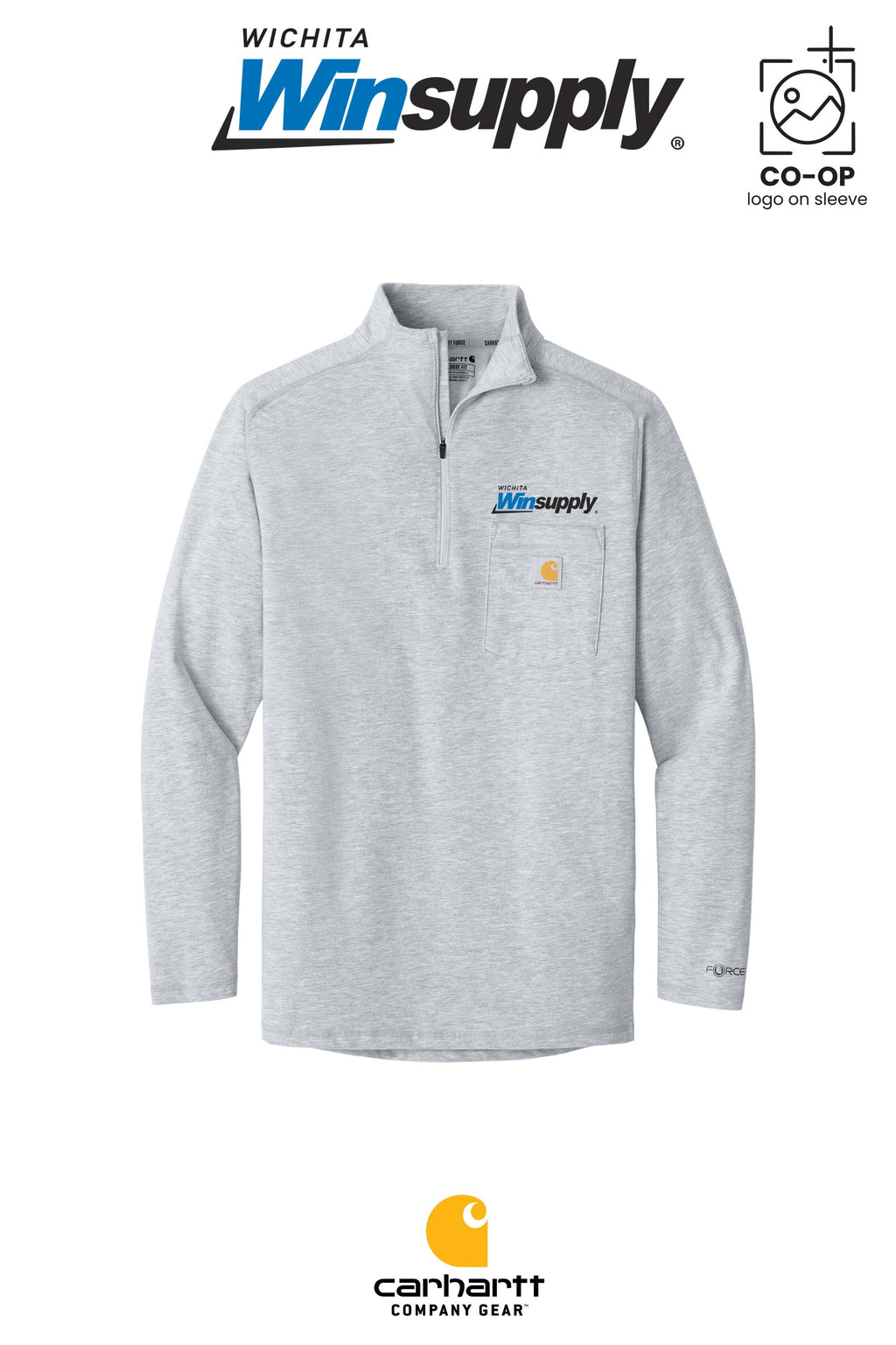 Carhartt Force® 1/4-Zip Long Sleeve T-Shirt - Wichita Winsupply