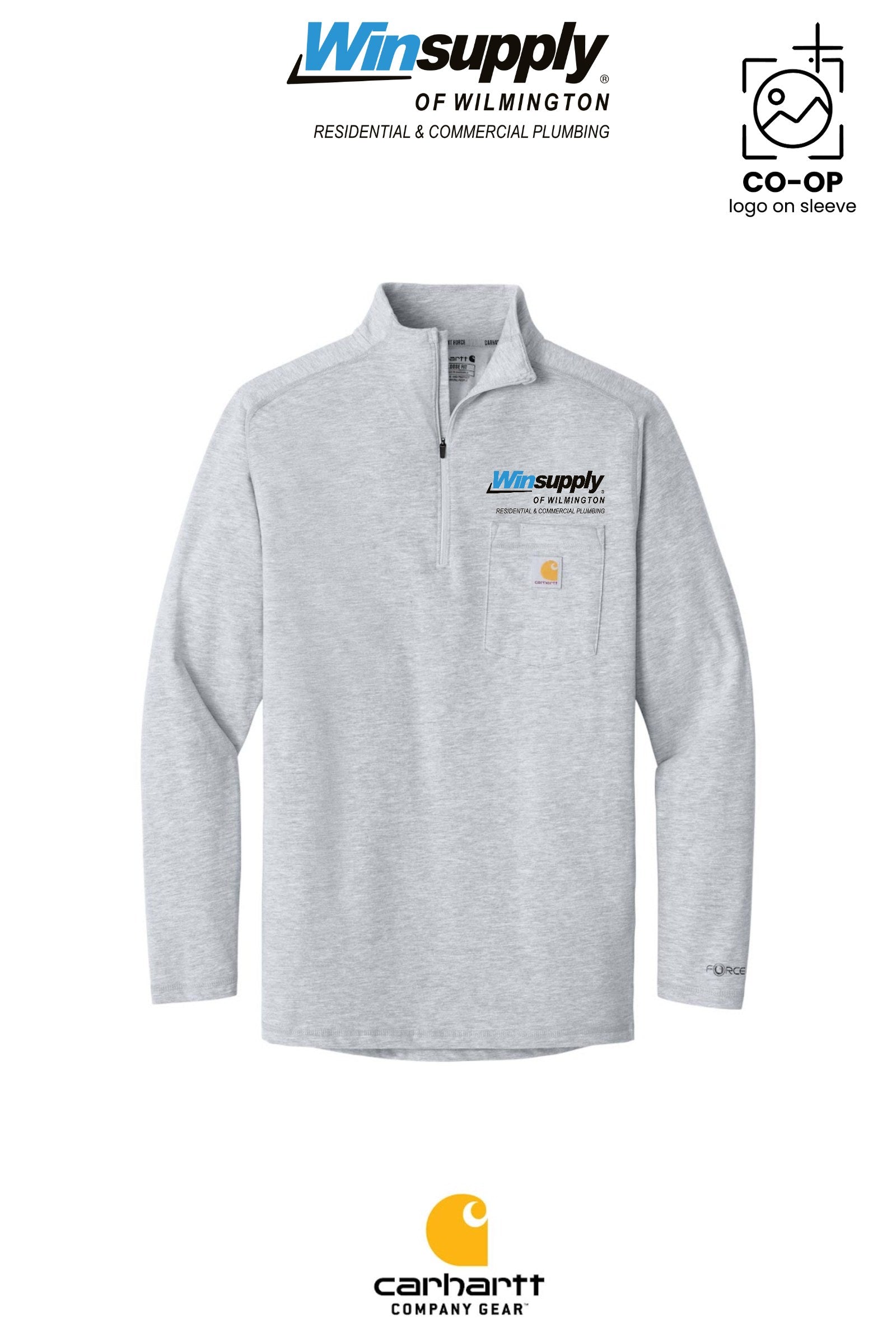 Carhartt Force® 1/4-Zip Long Sleeve T-Shirt - Winsupply of Wilmington