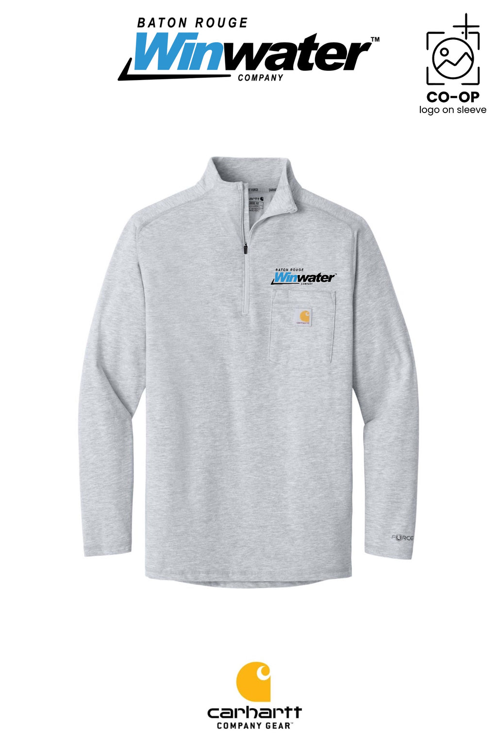 Carhartt Force® 1/4-Zip Long Sleeve T-Shirt - Baton Rouge Winwater