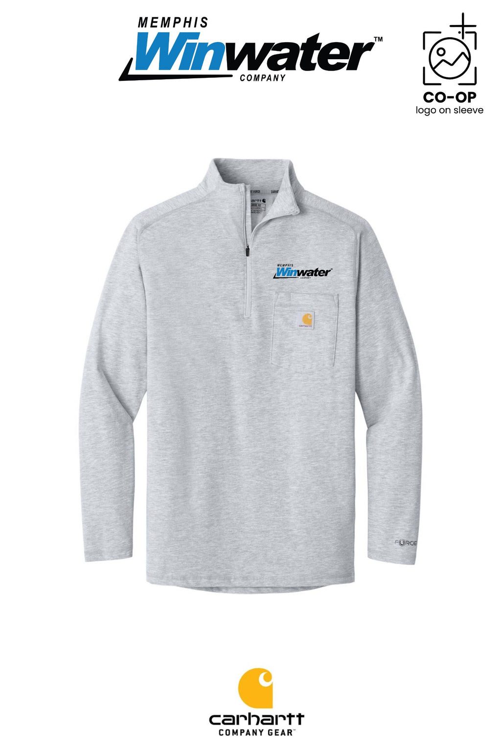 Carhartt Force® 1/4-Zip Long Sleeve T-Shirt - Memphis Winwater