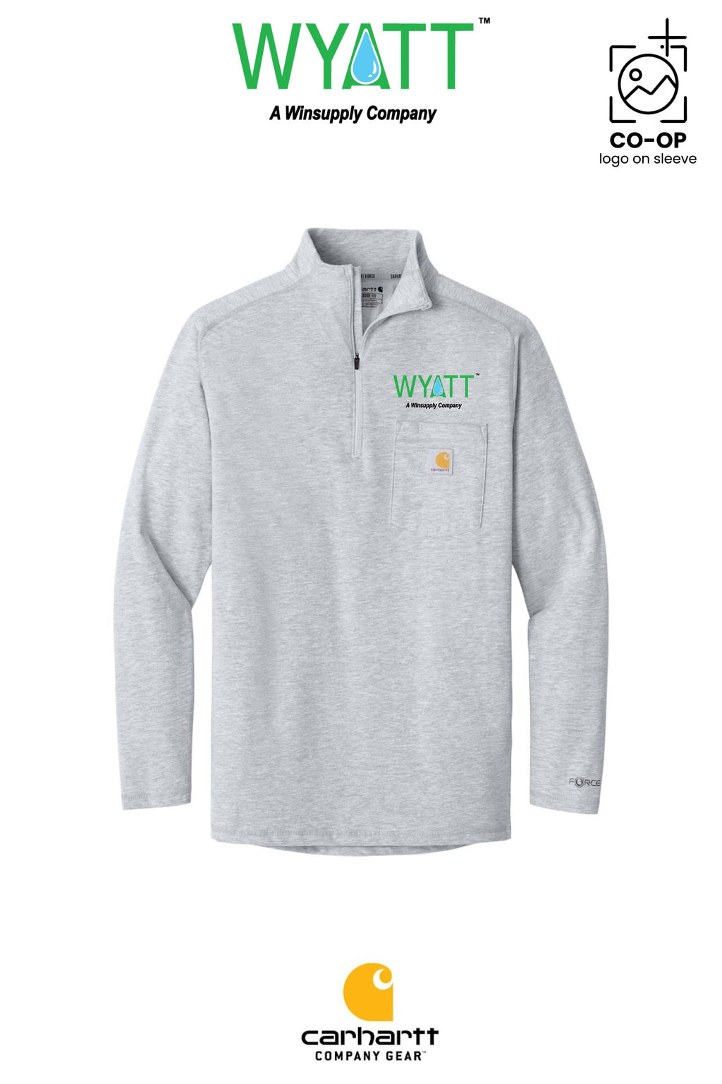 Carhartt Force® 1/4-Zip Long Sleeve T-Shirt - Wyatt Irrigation of Santa Rosa