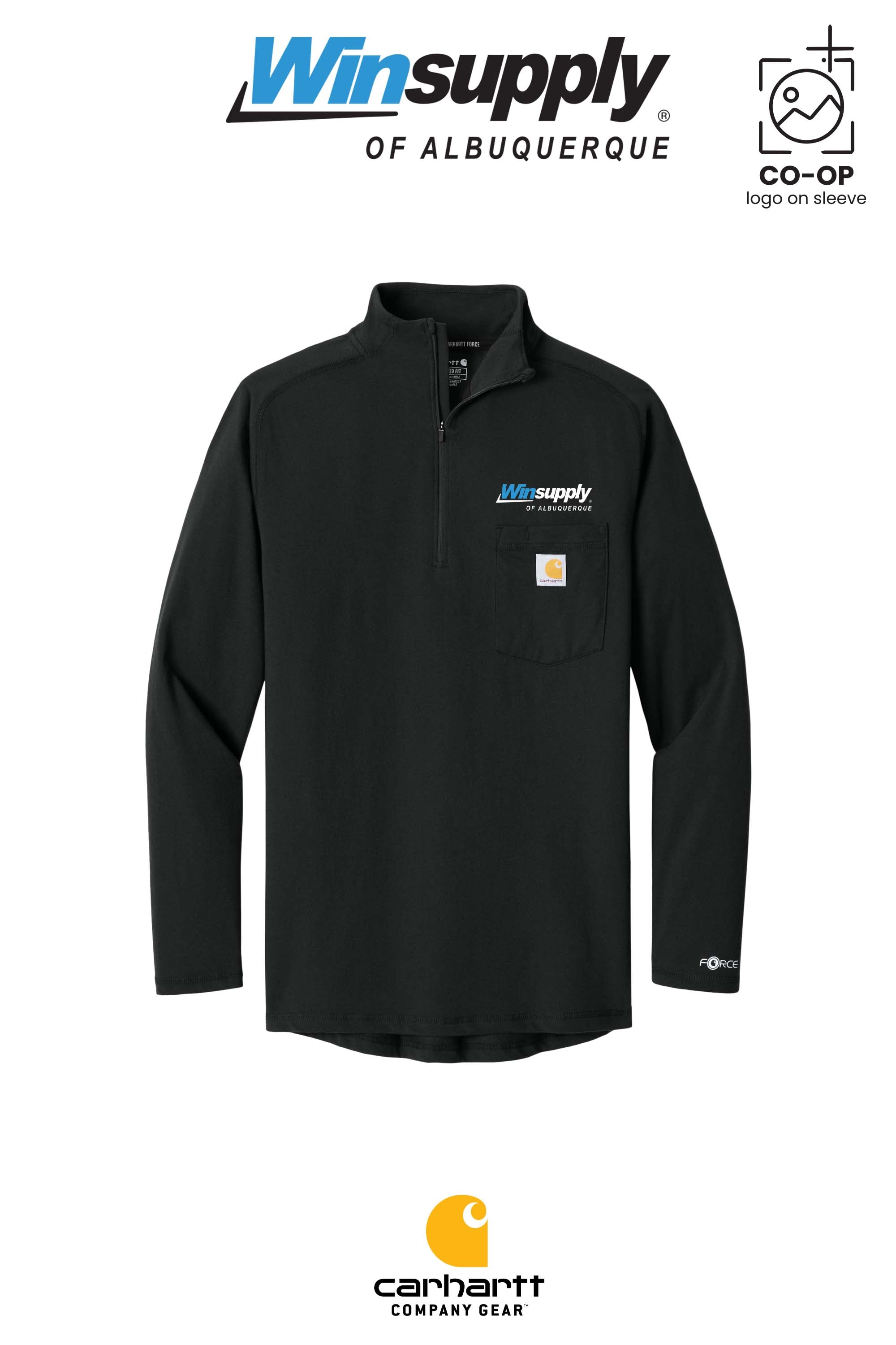 Carhartt Force® 1/4-Zip Long Sleeve T-Shirt - Winsupply of Albuquerque