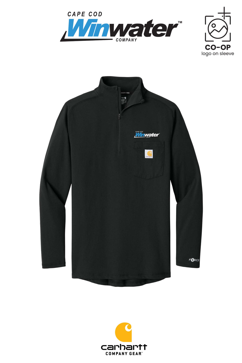 Carhartt Force® 1/4-Zip Long Sleeve T-Shirt - Winwater Cape Cod