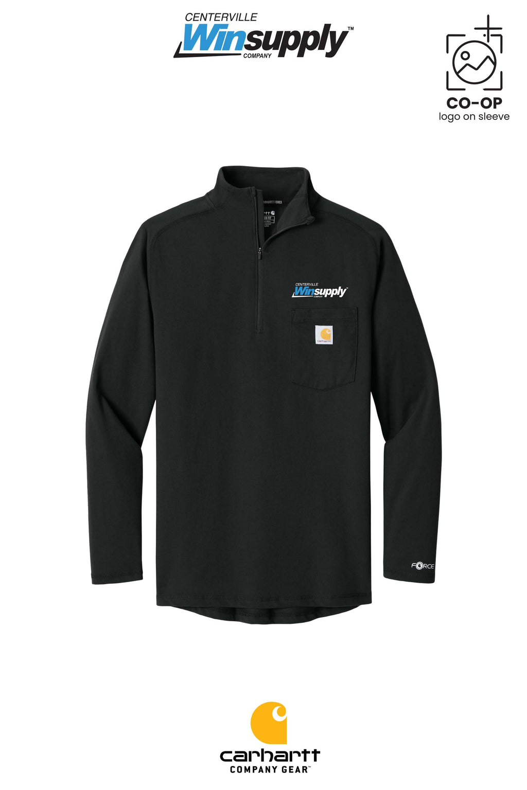 Carhartt Force® 1/4-Zip Long Sleeve T-Shirt - Winsupply Centerville OH