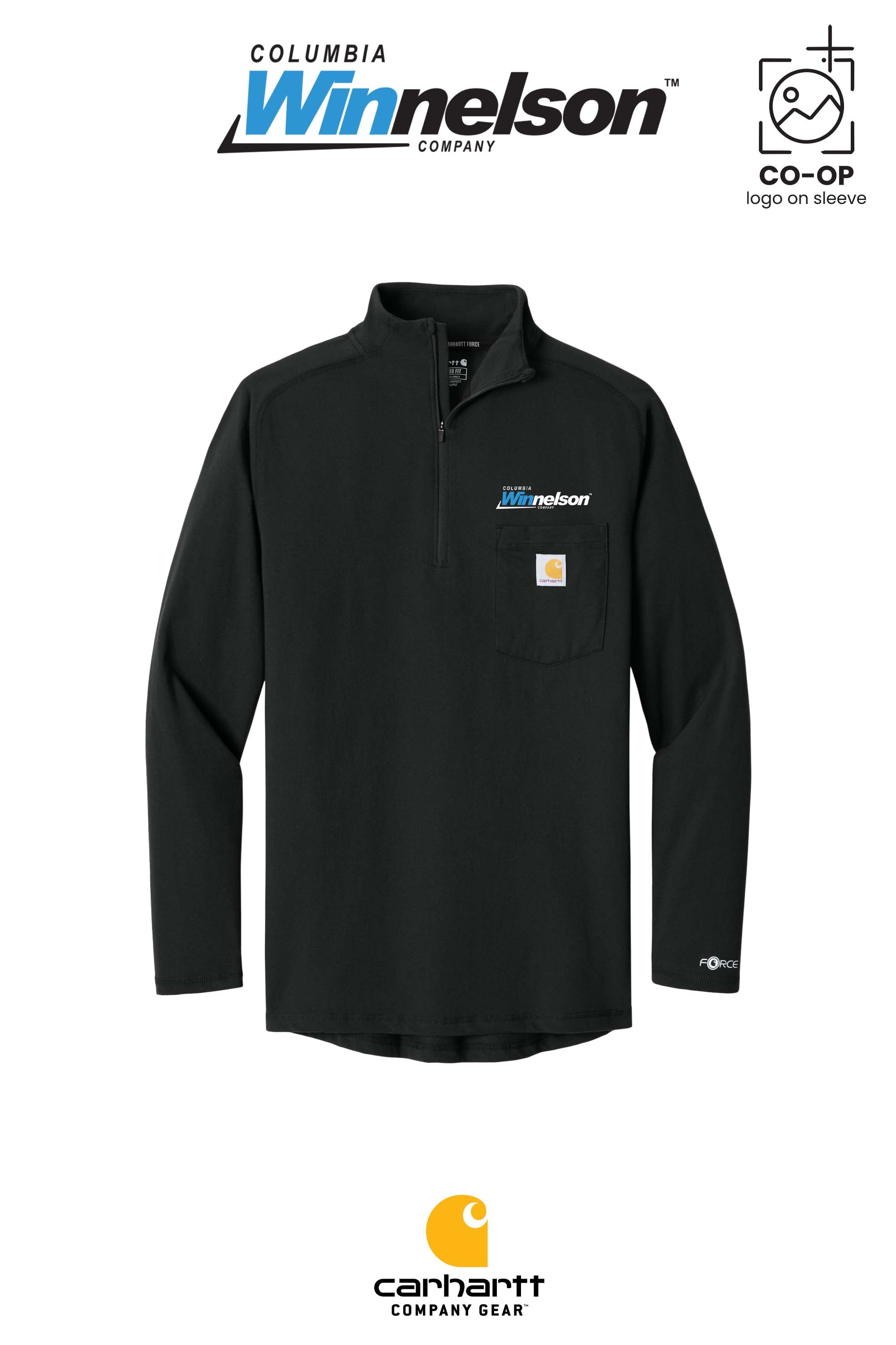 Carhartt Force® 1/4-Zip Long Sleeve T-Shirt - Columbia MO Winnelson