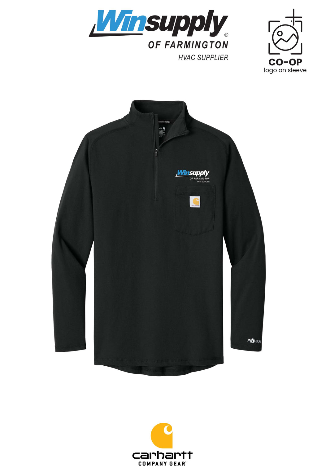 Carhartt Force® 1/4-Zip Long Sleeve T-Shirt - Winsupply of Farmington