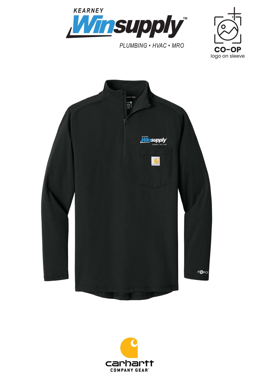 Carhartt Force® 1/4-Zip Long Sleeve T-Shirt - Kearney Winsupply