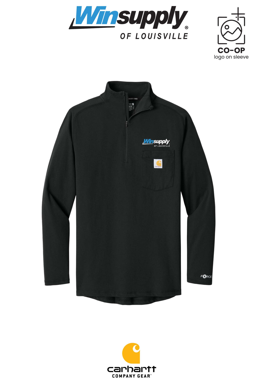 Carhartt Force® 1/4-Zip Long Sleeve T-Shirt - Winsupply of Louisville KY