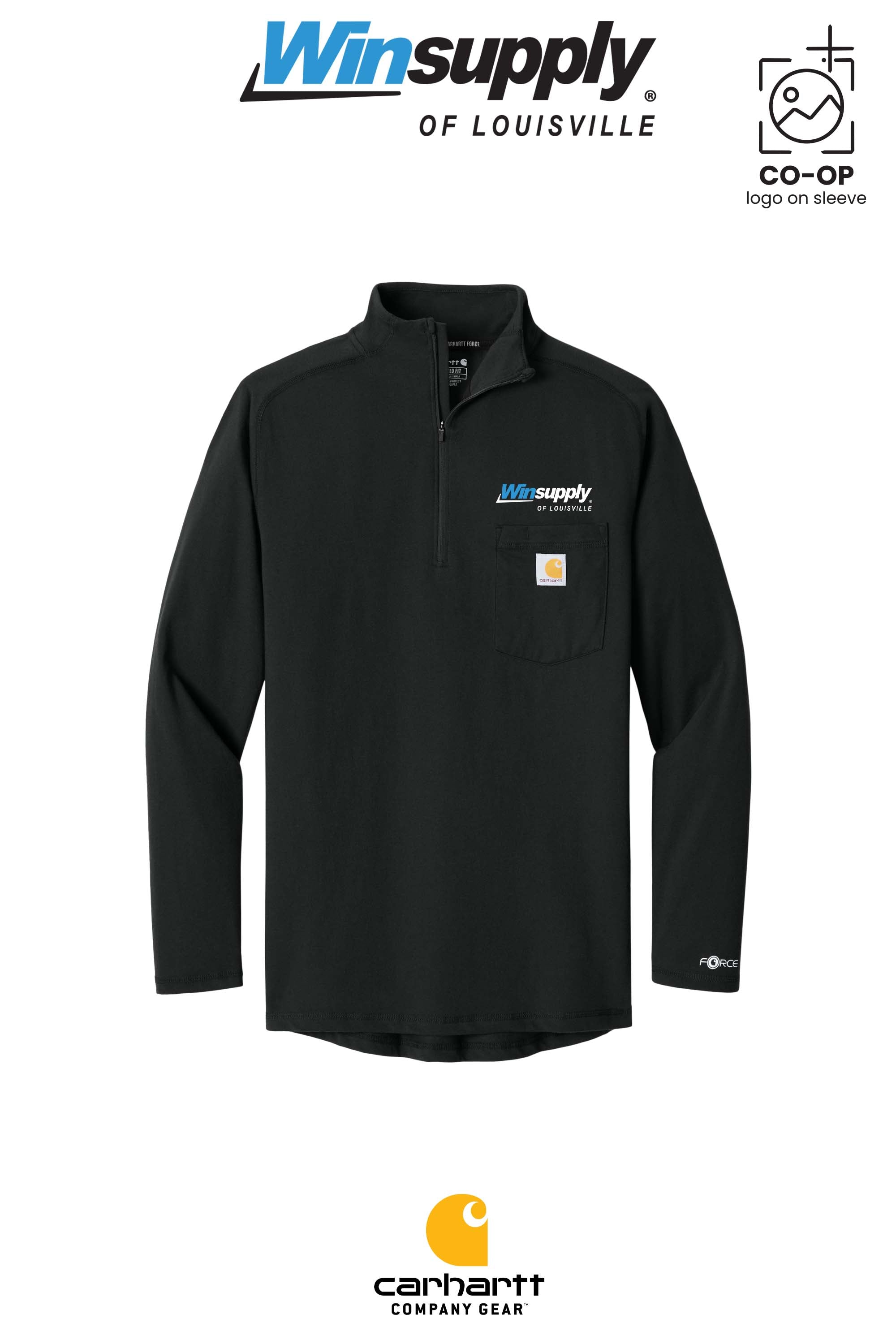 Carhartt Force® 1/4-Zip Long Sleeve T-Shirt - Winsupply of Louisville KY