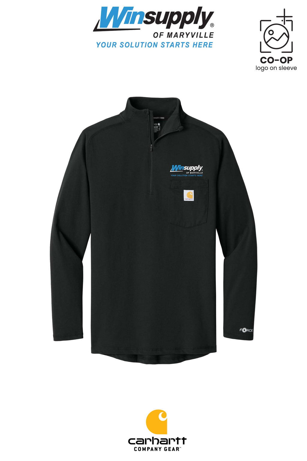 Carhartt Force® 1/4-Zip Long Sleeve T-Shirt - Winsupply of Maryville