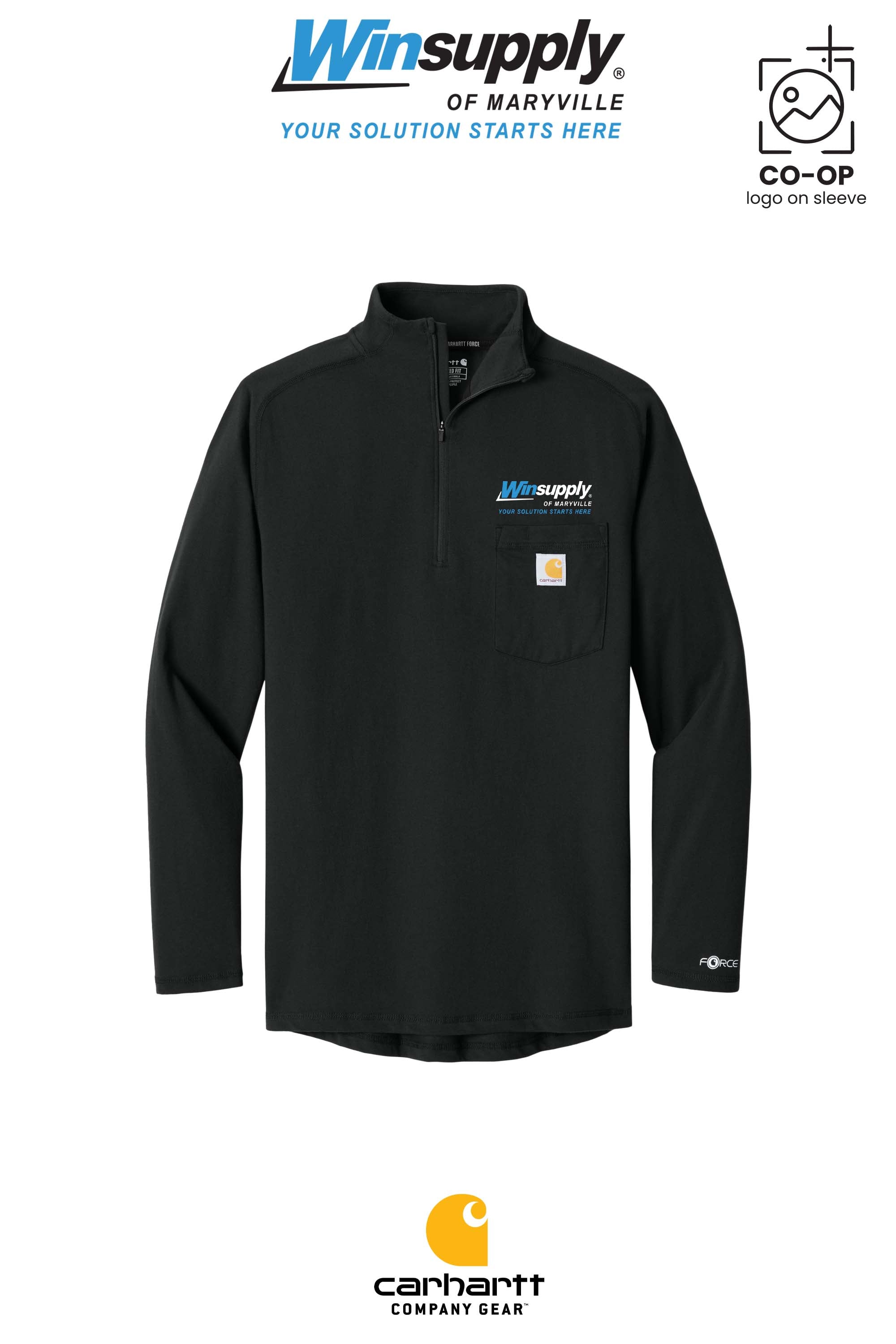 Carhartt Force® 1/4-Zip Long Sleeve T-Shirt - Winsupply of Maryville