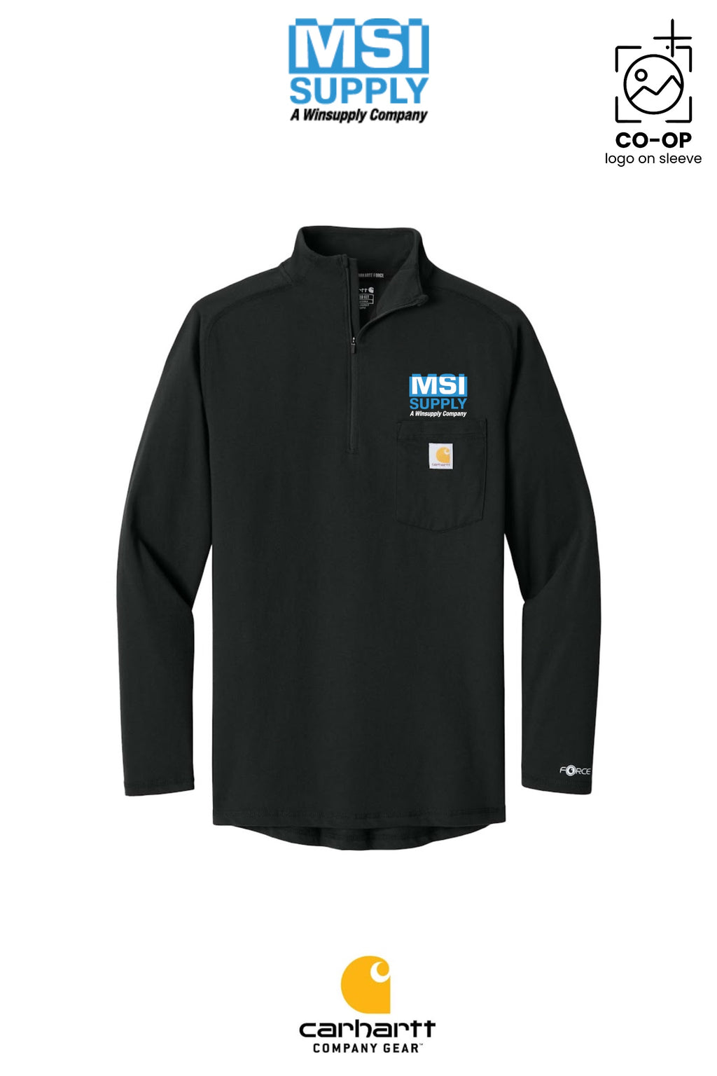 Carhartt Force® 1/4-Zip Long Sleeve T-Shirt - MSI Supply Houston