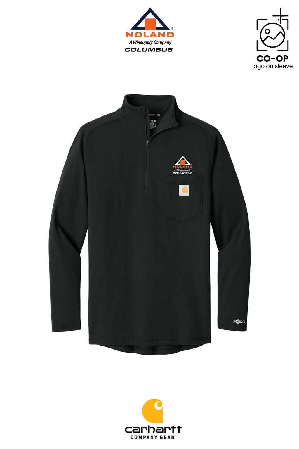 Carhartt Force® 1/4-Zip Long Sleeve T-Shirt - Columbus Noland