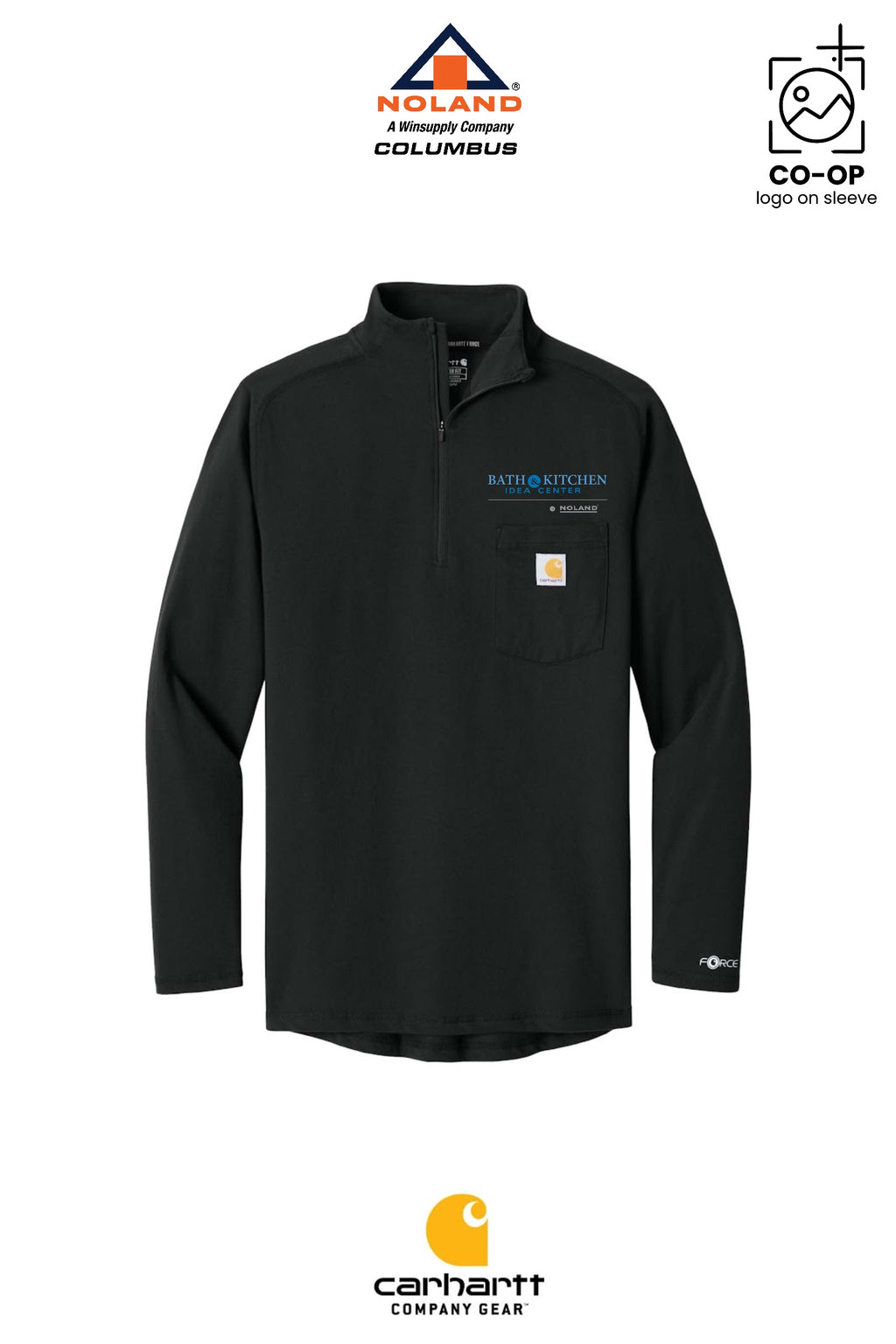Carhartt Force® 1/4-Zip Long Sleeve T-Shirt - Columbus Noland