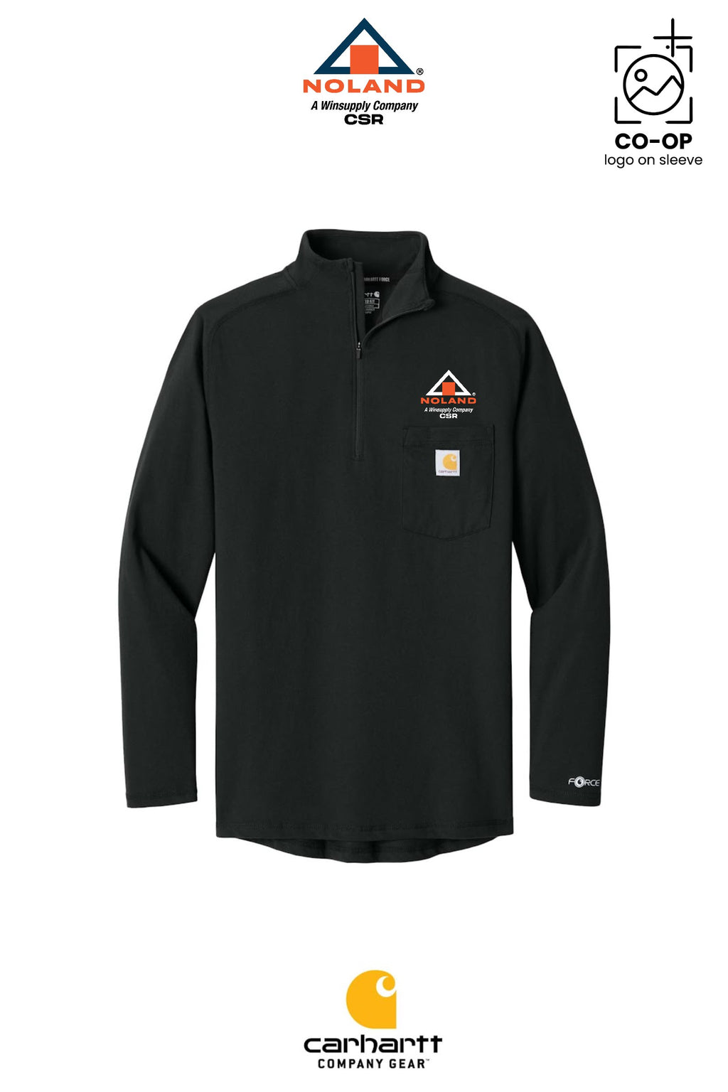 Carhartt Force® 1/4-Zip Long Sleeve T-Shirt - Noland CSR