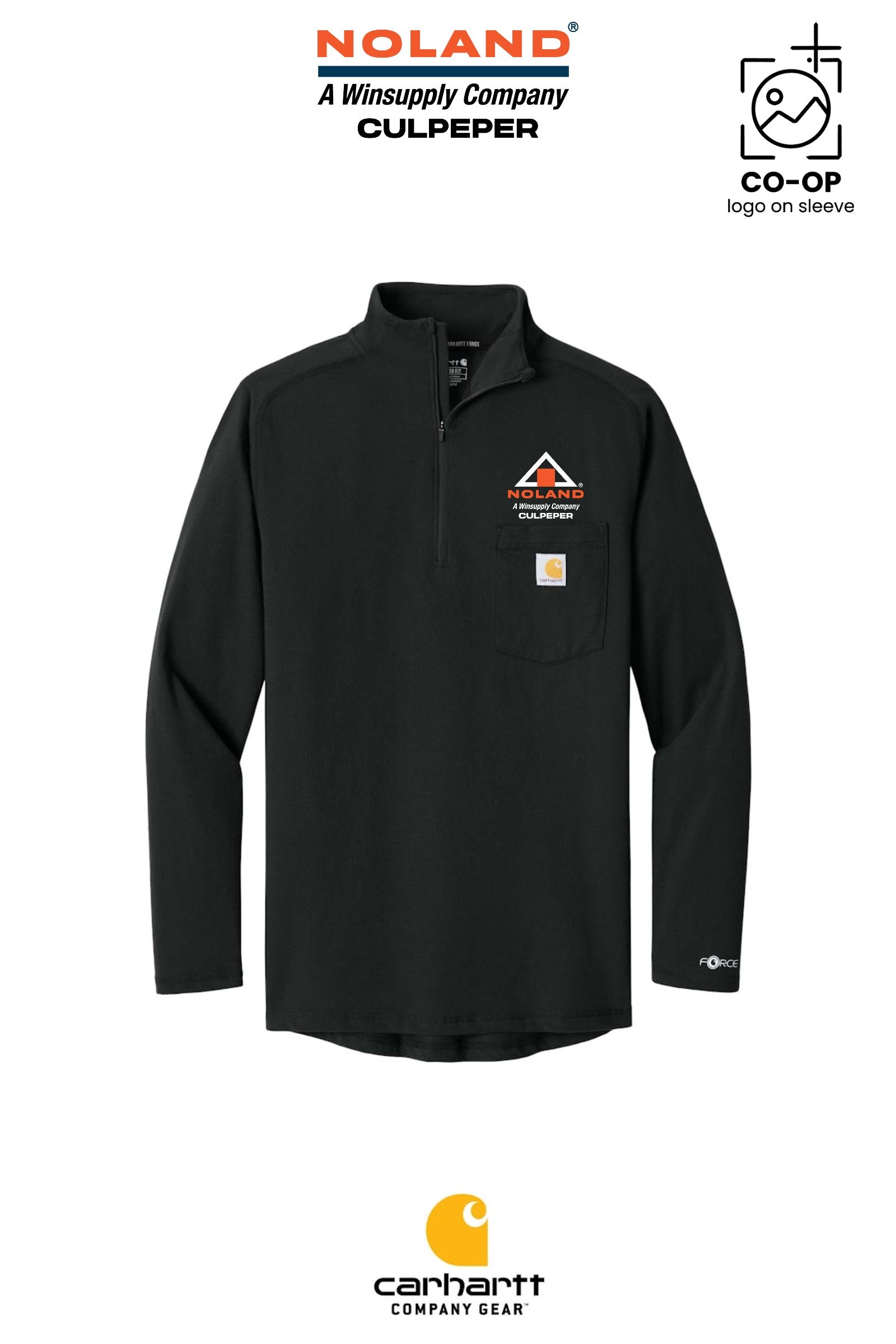 Carhartt Force® 1/4-Zip Long Sleeve T-Shirt - Culpeper Noland