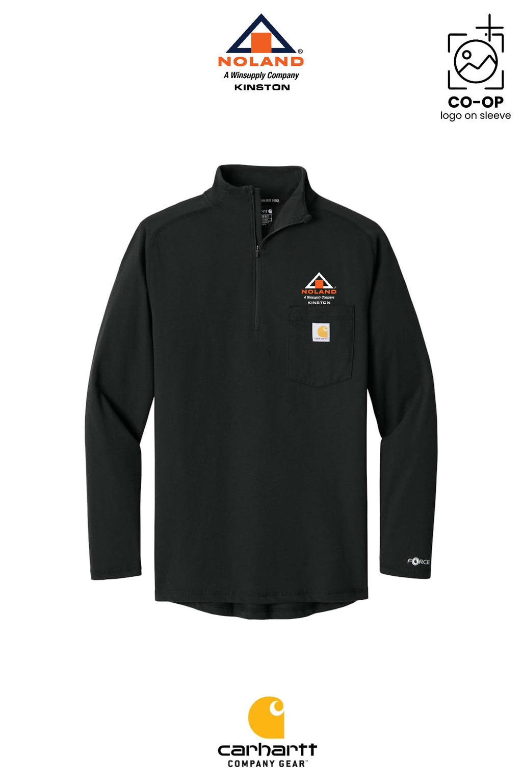 Carhartt Force® 1/4-Zip Long Sleeve T-Shirt - Kinston Noland