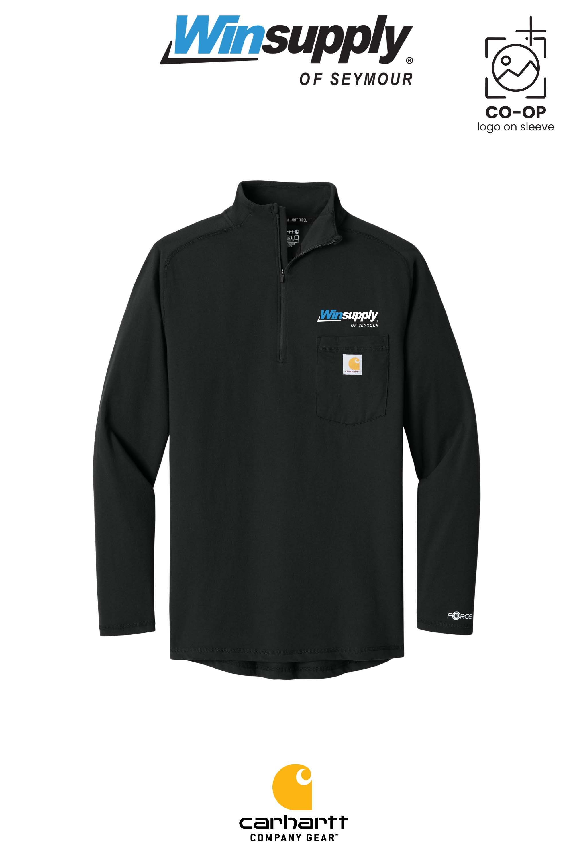 Carhartt Force® 1/4-Zip Long Sleeve T-Shirt - Winsupply of Seymour IN
