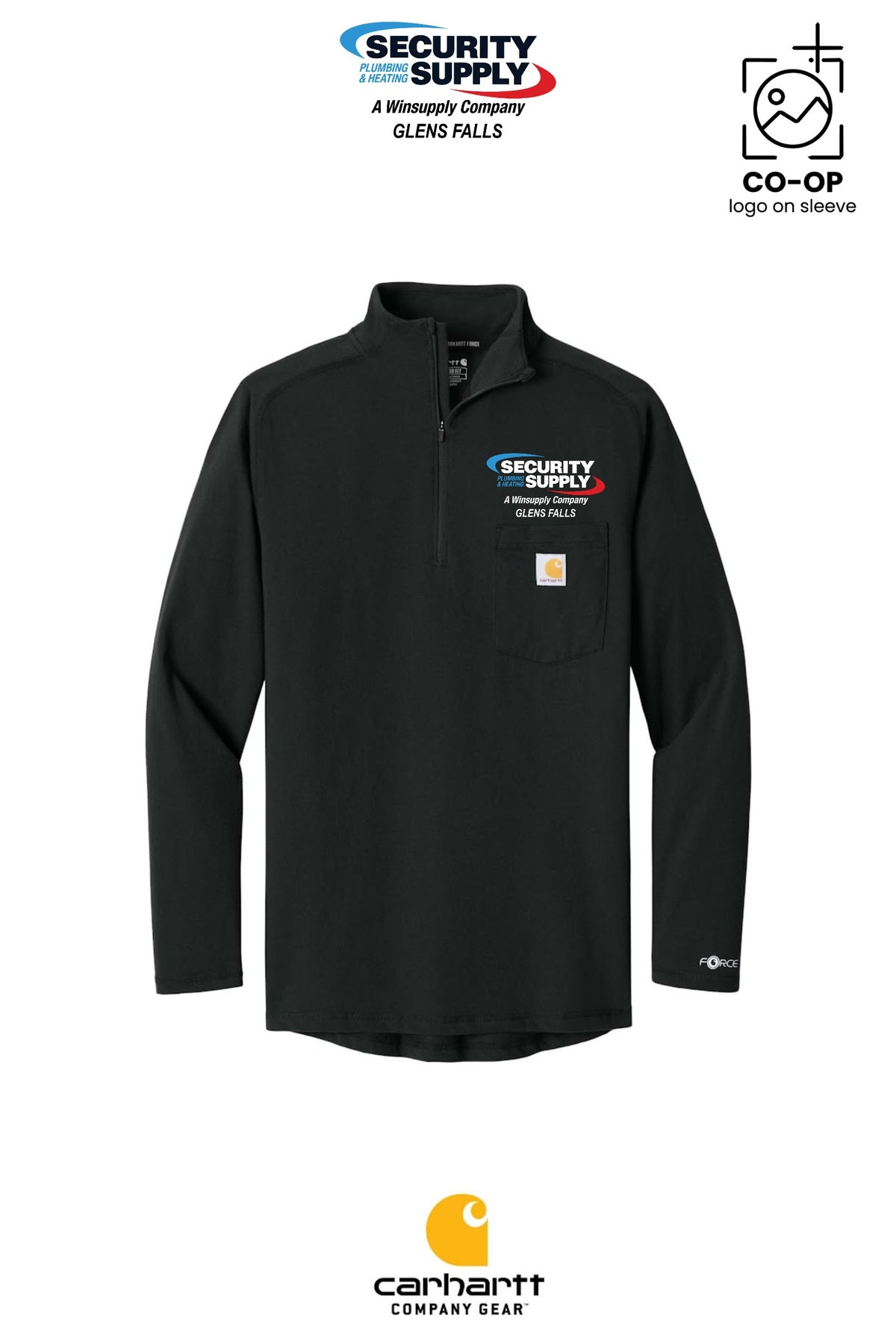 Carhartt Force® 1/4-Zip Long Sleeve T-Shirt - SPHS Glens Falls