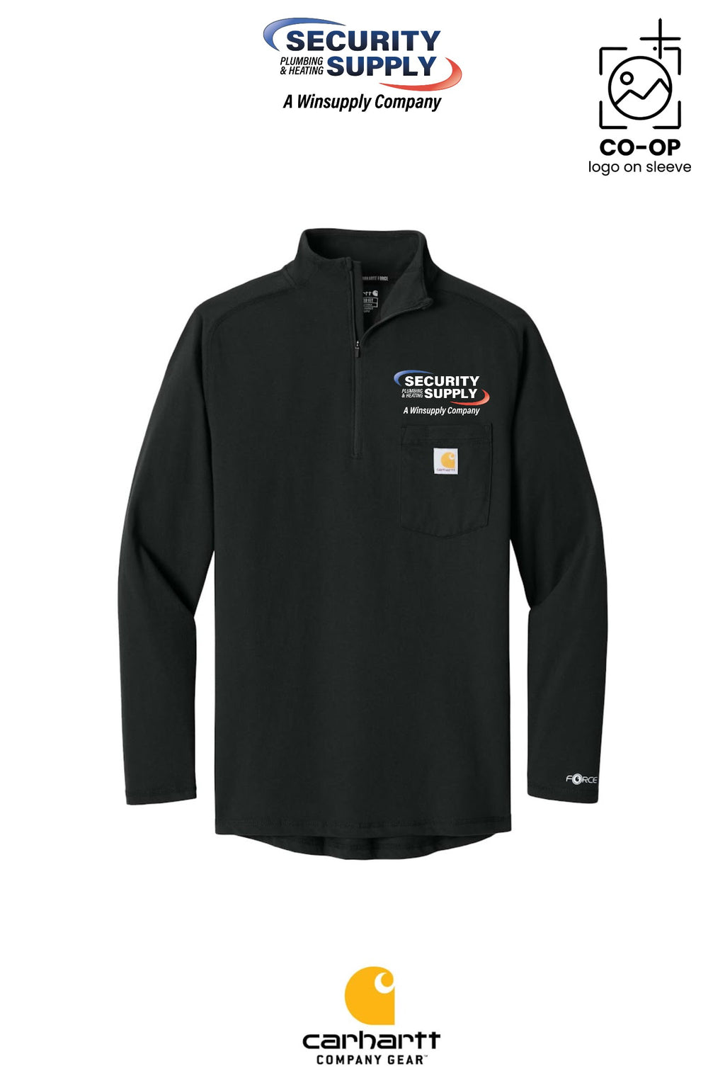 Carhartt Force® 1/4-Zip Long Sleeve T-Shirt - SPHS Watertown