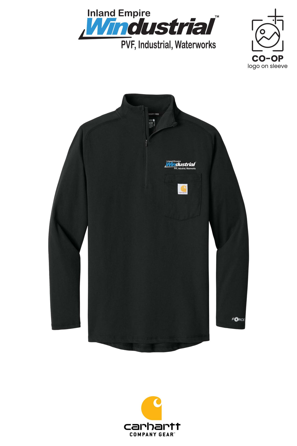 Carhartt Force® 1/4-Zip Long Sleeve T-Shirt - Inland Empire Windustrial
