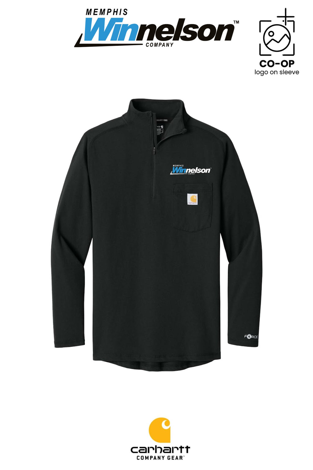 Carhartt Force® 1/4-Zip Long Sleeve T-Shirt - Memphis Winnelson