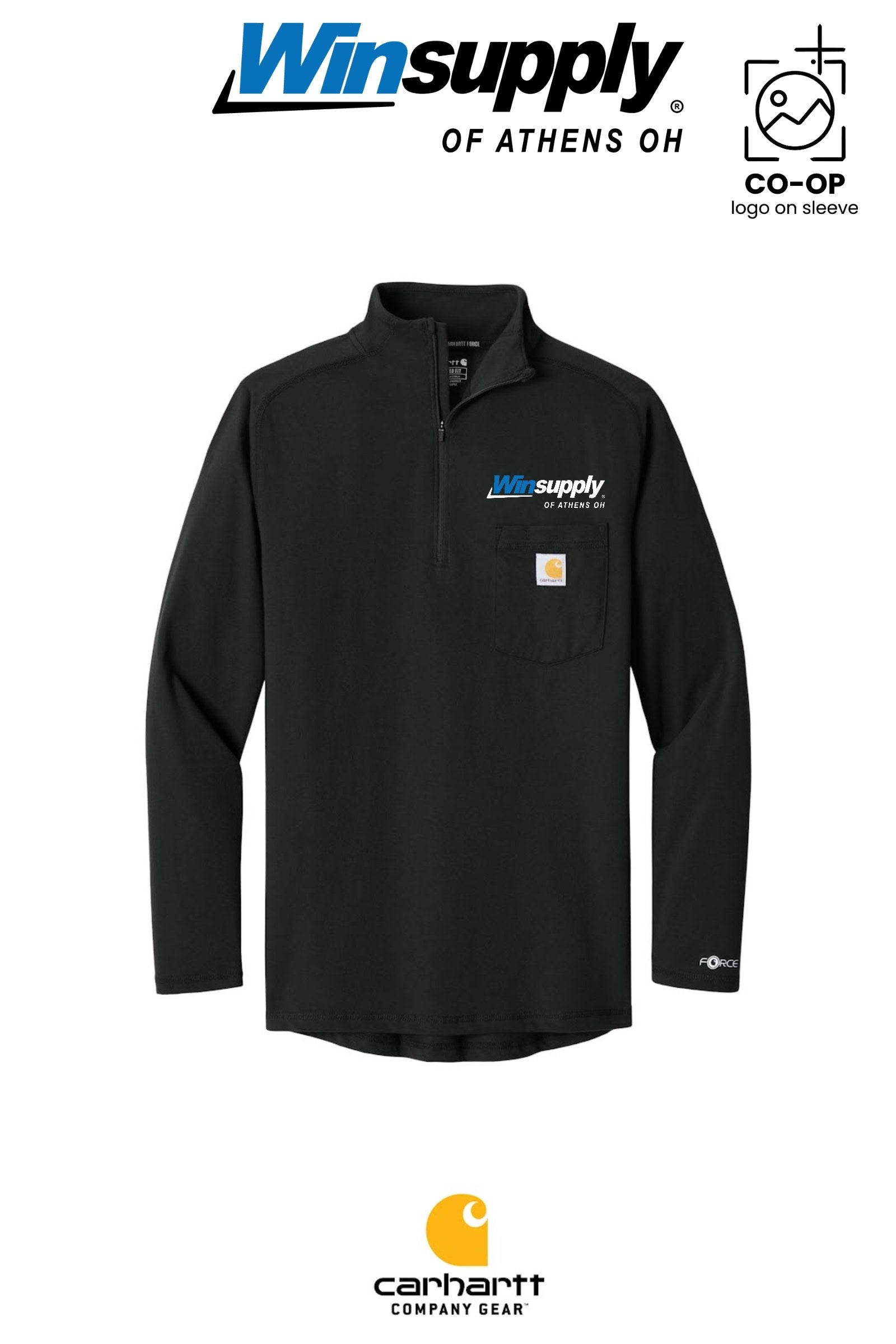 Carhartt Force® 1/4-Zip Long Sleeve T-Shirt - Winsupply of Athens OH
