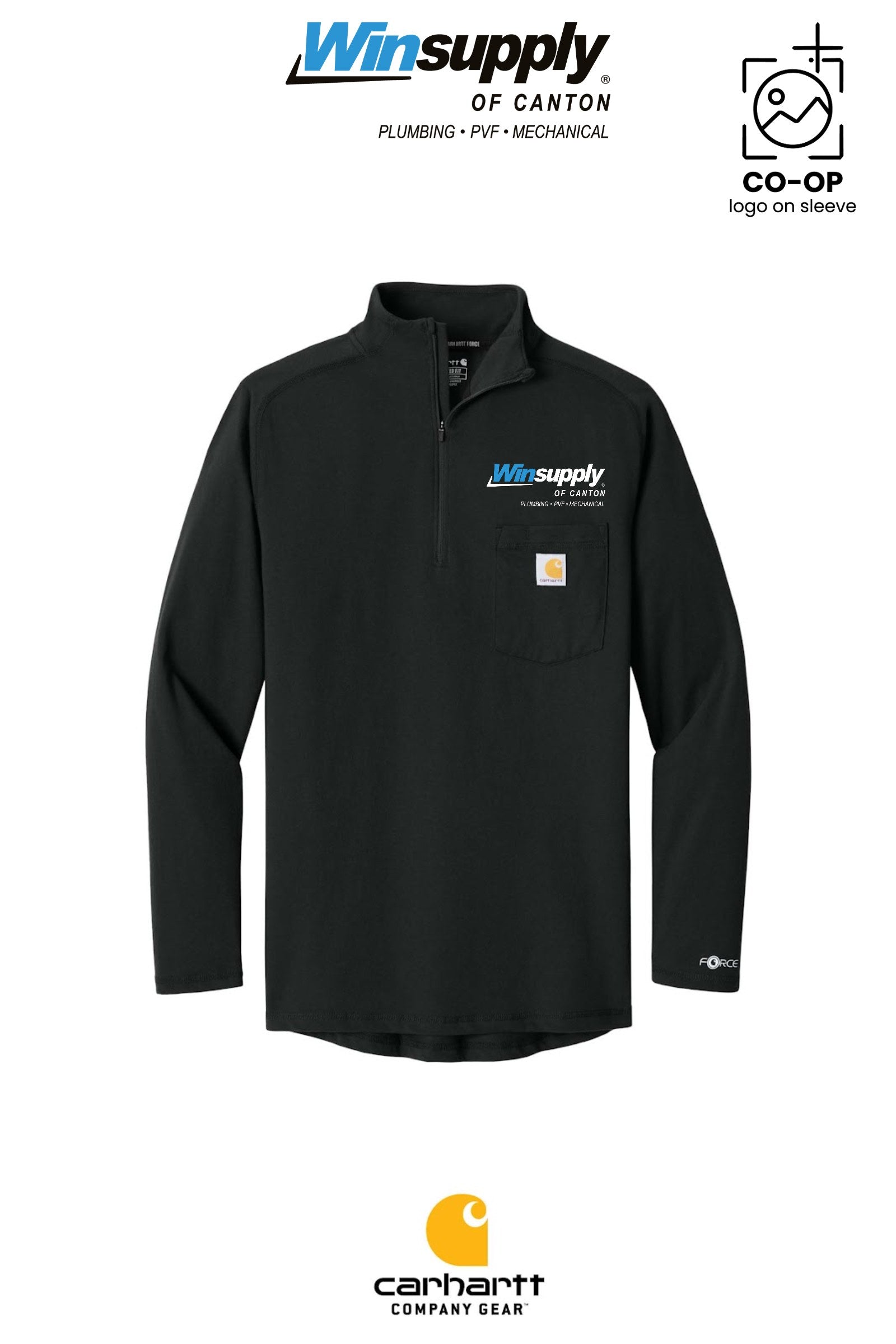 Carhartt Force® 1/4-Zip Long Sleeve T-Shirt - Winsupply of Canton