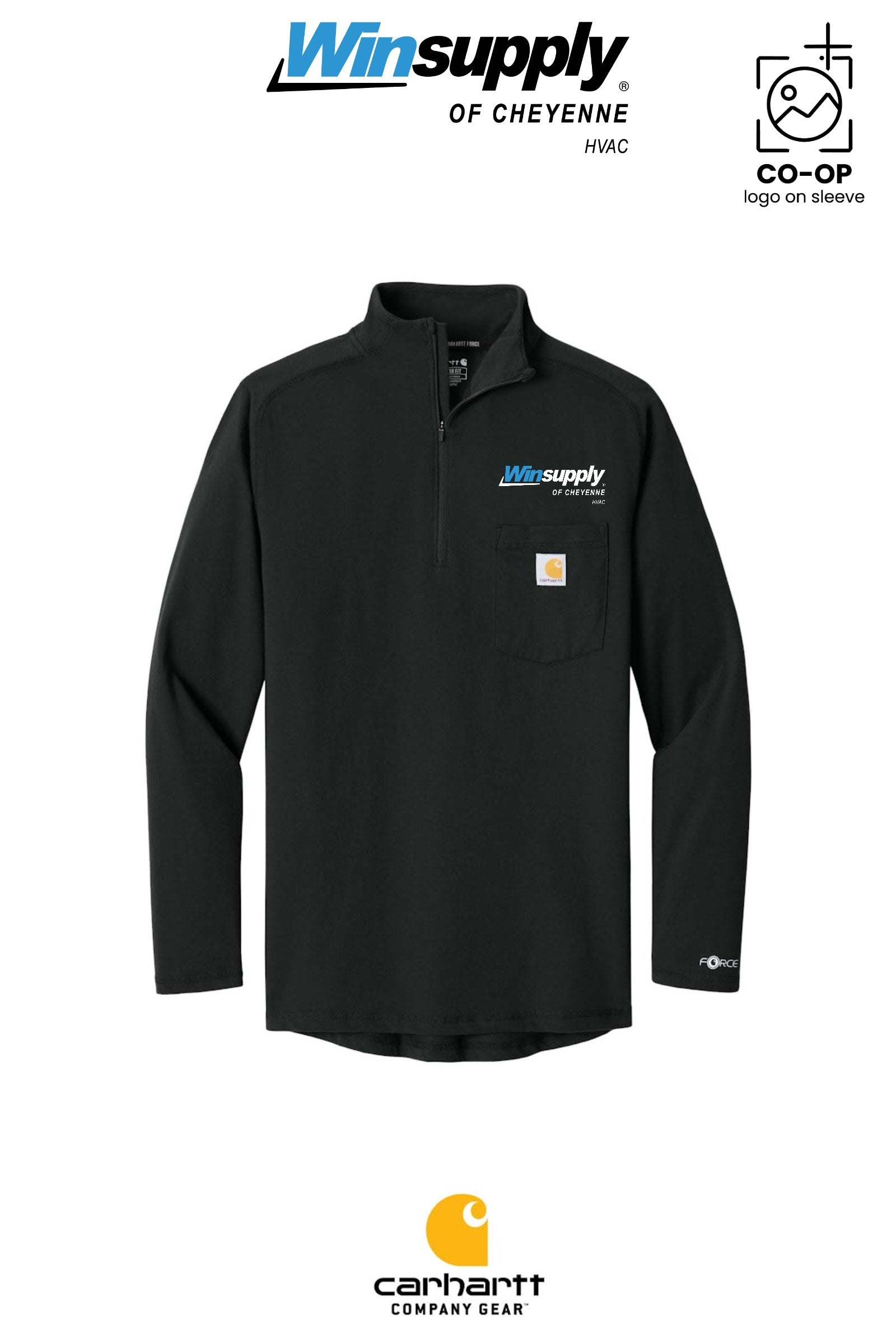 Carhartt Force® 1/4-Zip Long Sleeve T-Shirt - Winsupply of Cheyenne