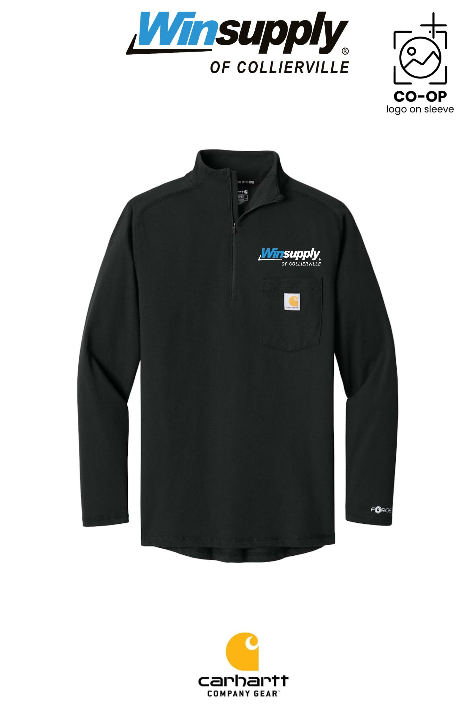Carhartt Force® 1/4-Zip Long Sleeve T-Shirt - Winston Salem Noland