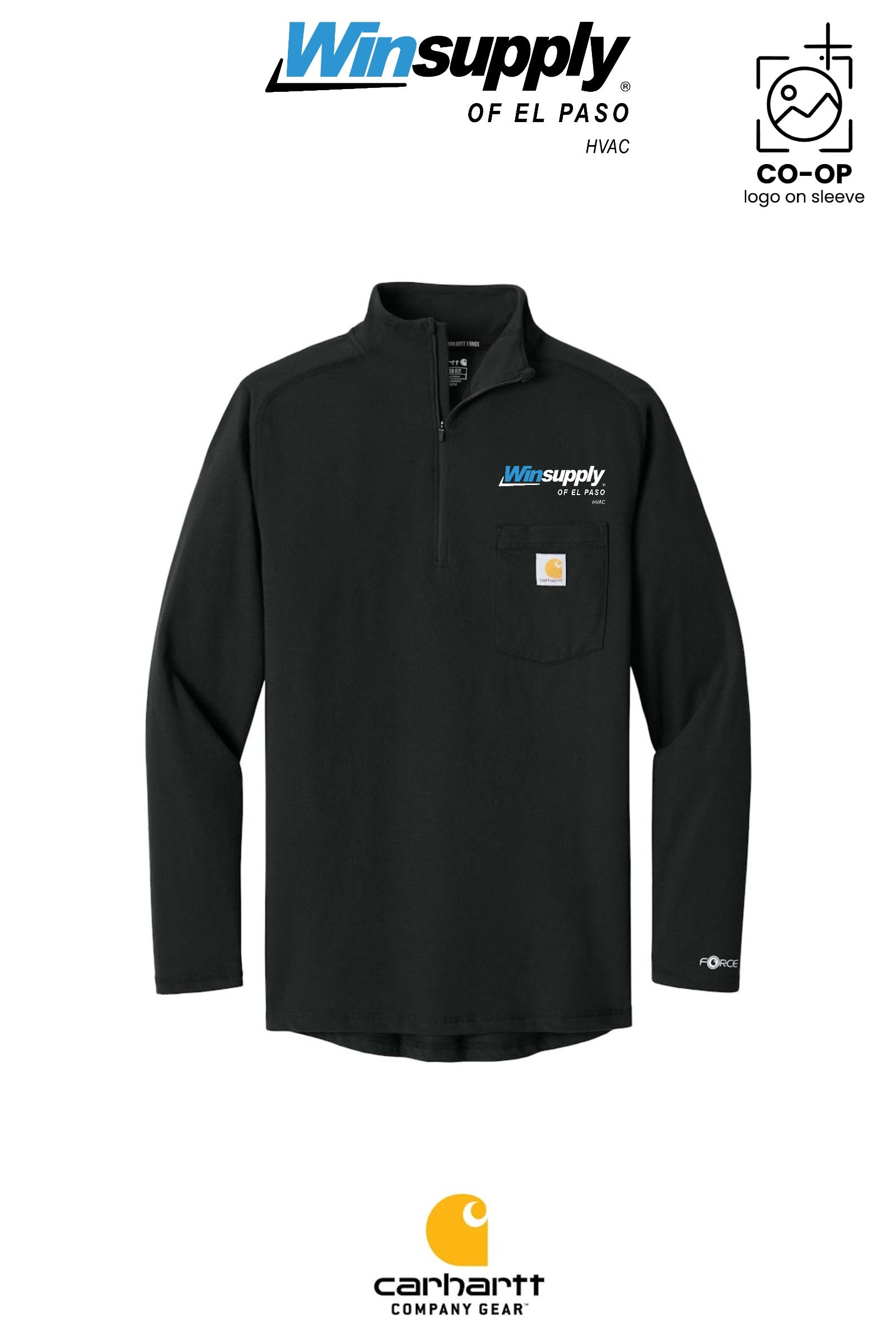 Carhartt Force® 1/4-Zip Long Sleeve T-Shirt - Winsupply of El Paso