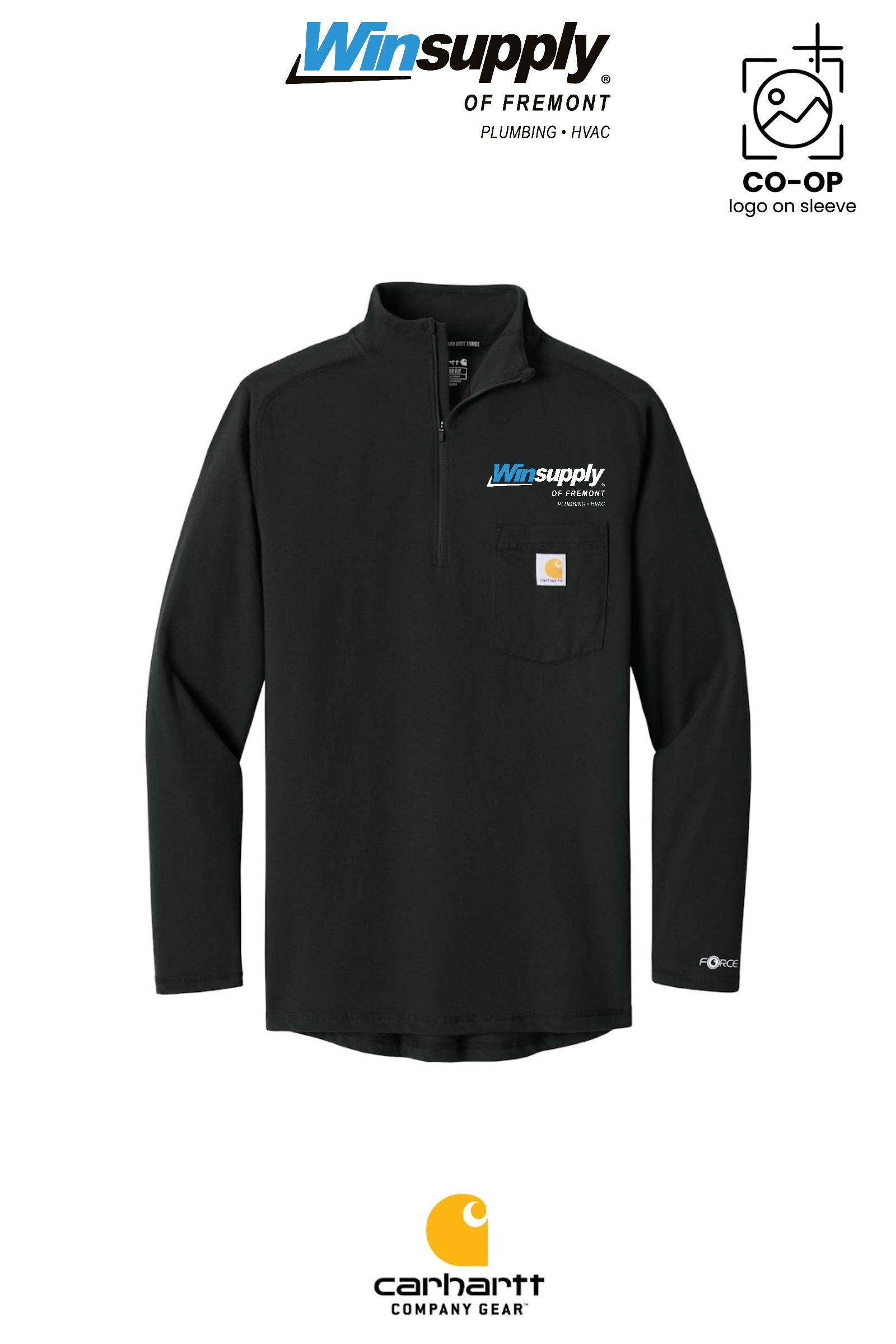 Carhartt Force® 1/4-Zip Long Sleeve T-Shirt - Winsupply of Fremont