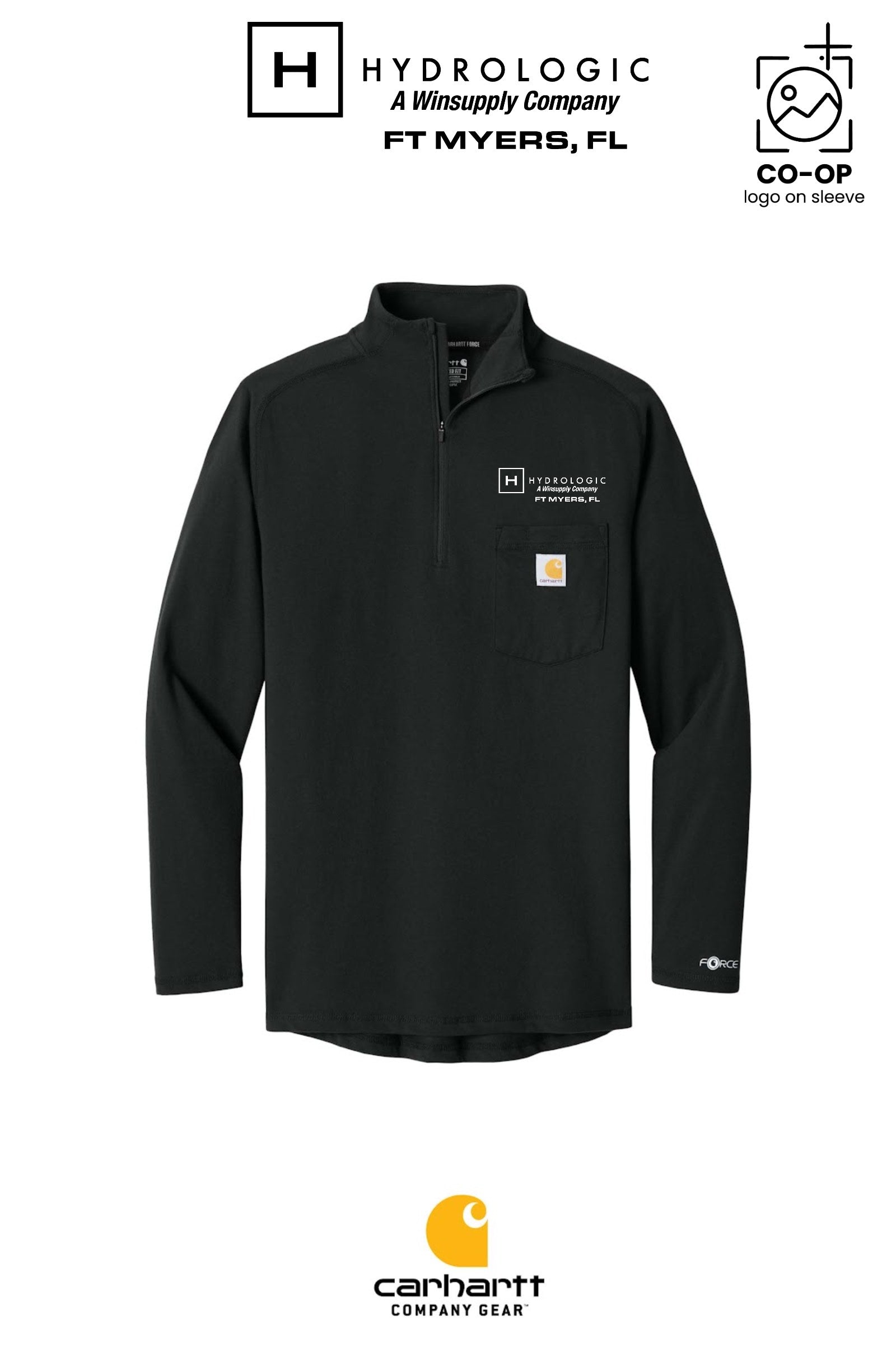 Carhartt Force® 1/4-Zip Long Sleeve T-Shirt - Winsupply Ft Myers FL Co.