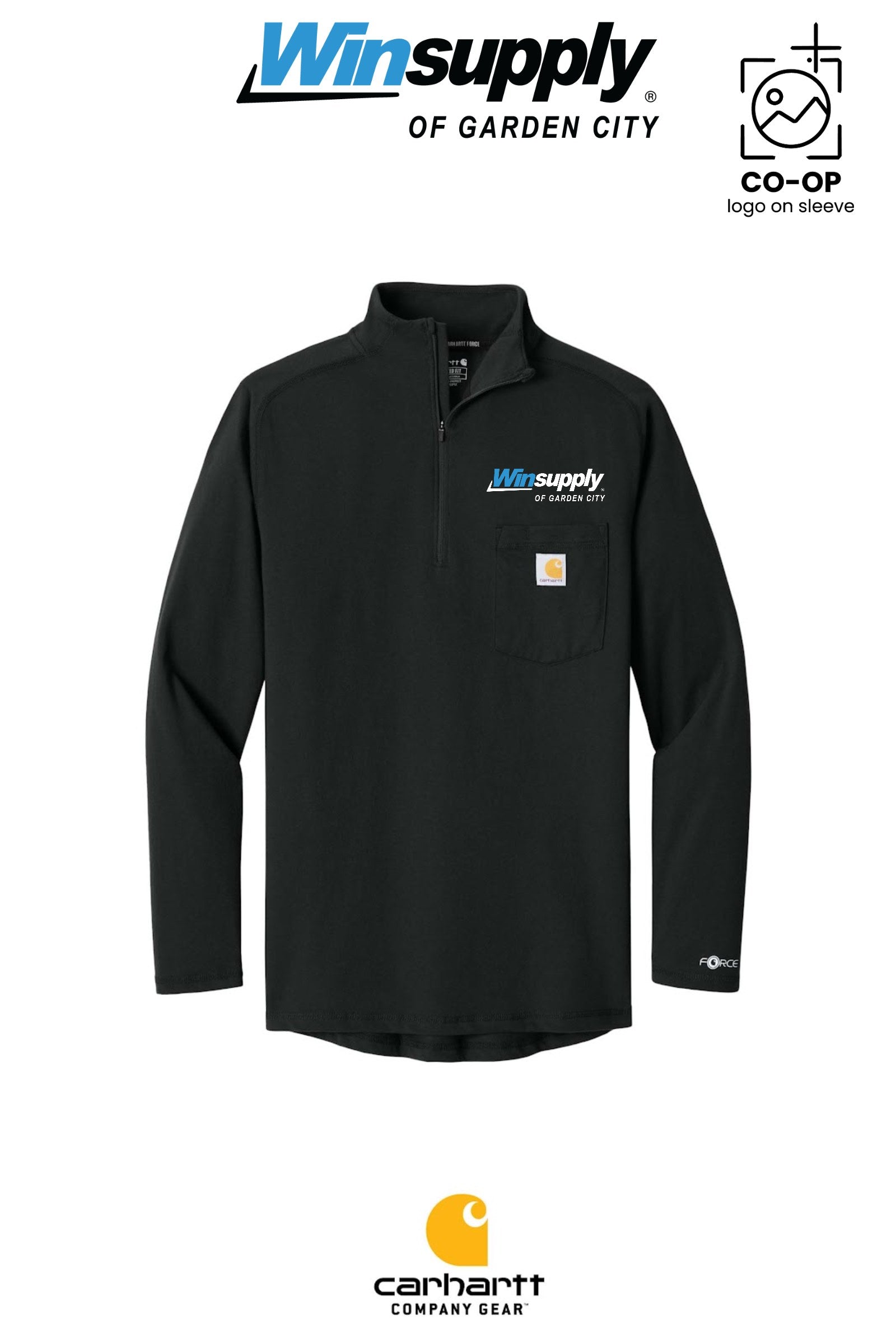 Carhartt Force® 1/4-Zip Long Sleeve T-Shirt - Winsupply Garden City KS Co.