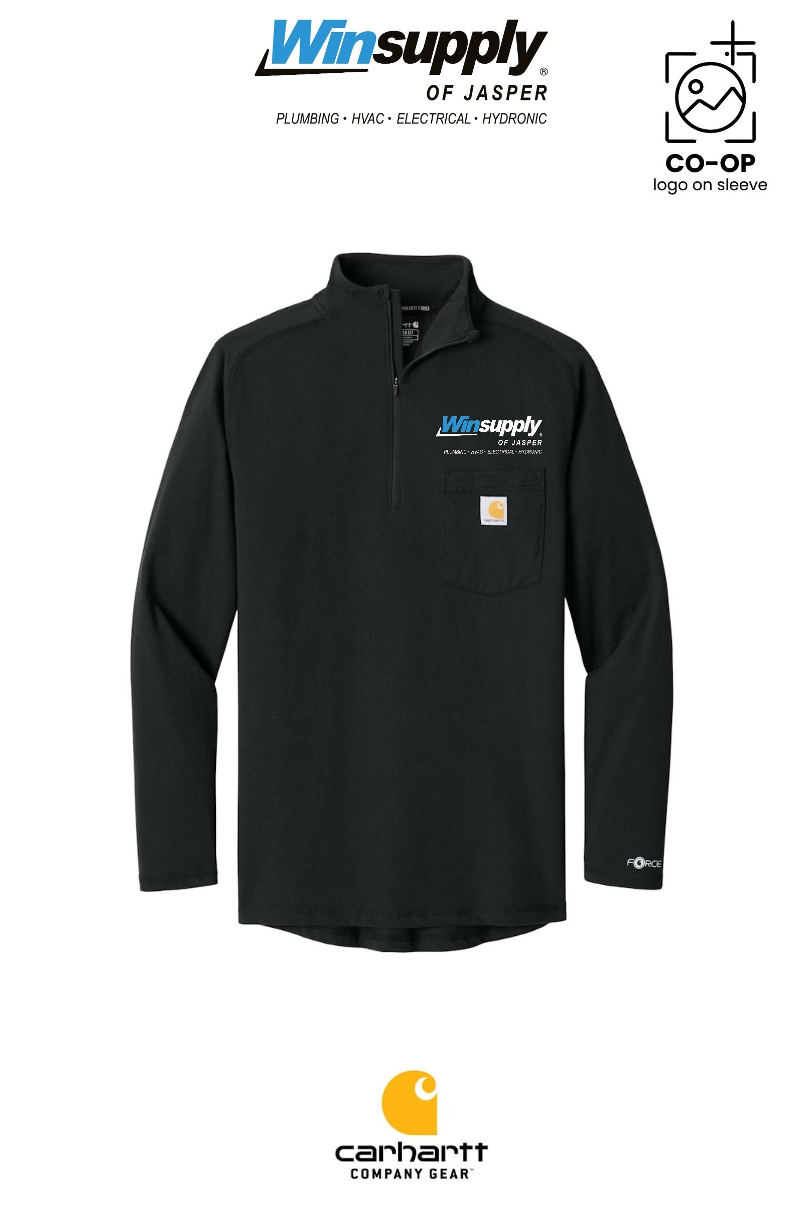 Carhartt Force® 1/4-Zip Long Sleeve T-Shirt - Winsupply of Jasper