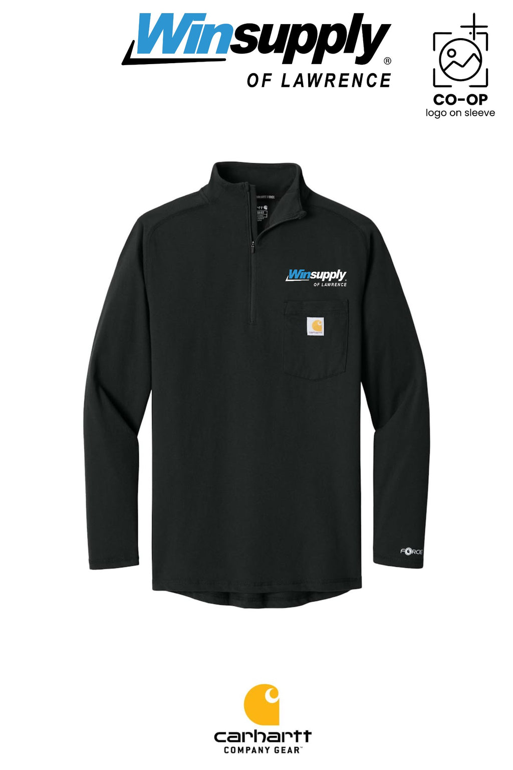 Carhartt Force® 1/4-Zip Long Sleeve T-Shirt - Winsupply of Lawrence