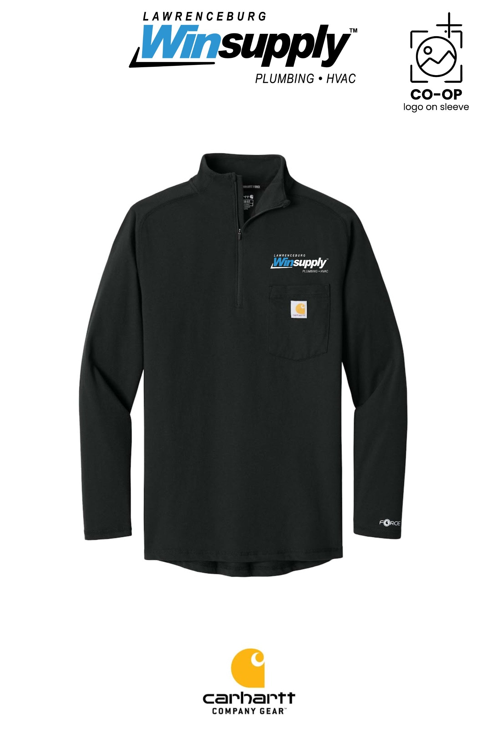 Carhartt Force® 1/4-Zip Long Sleeve T-Shirt - Lawrenceburg Winsupply