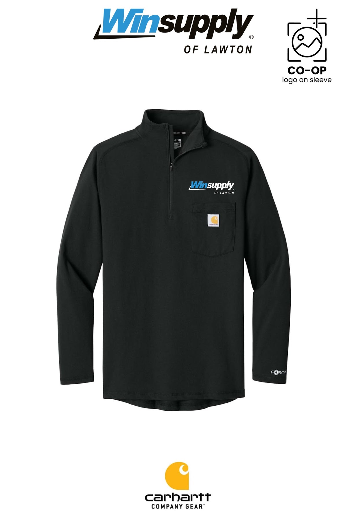 Carhartt Force® 1/4-Zip Long Sleeve T-Shirt - Winsupply of Lawton