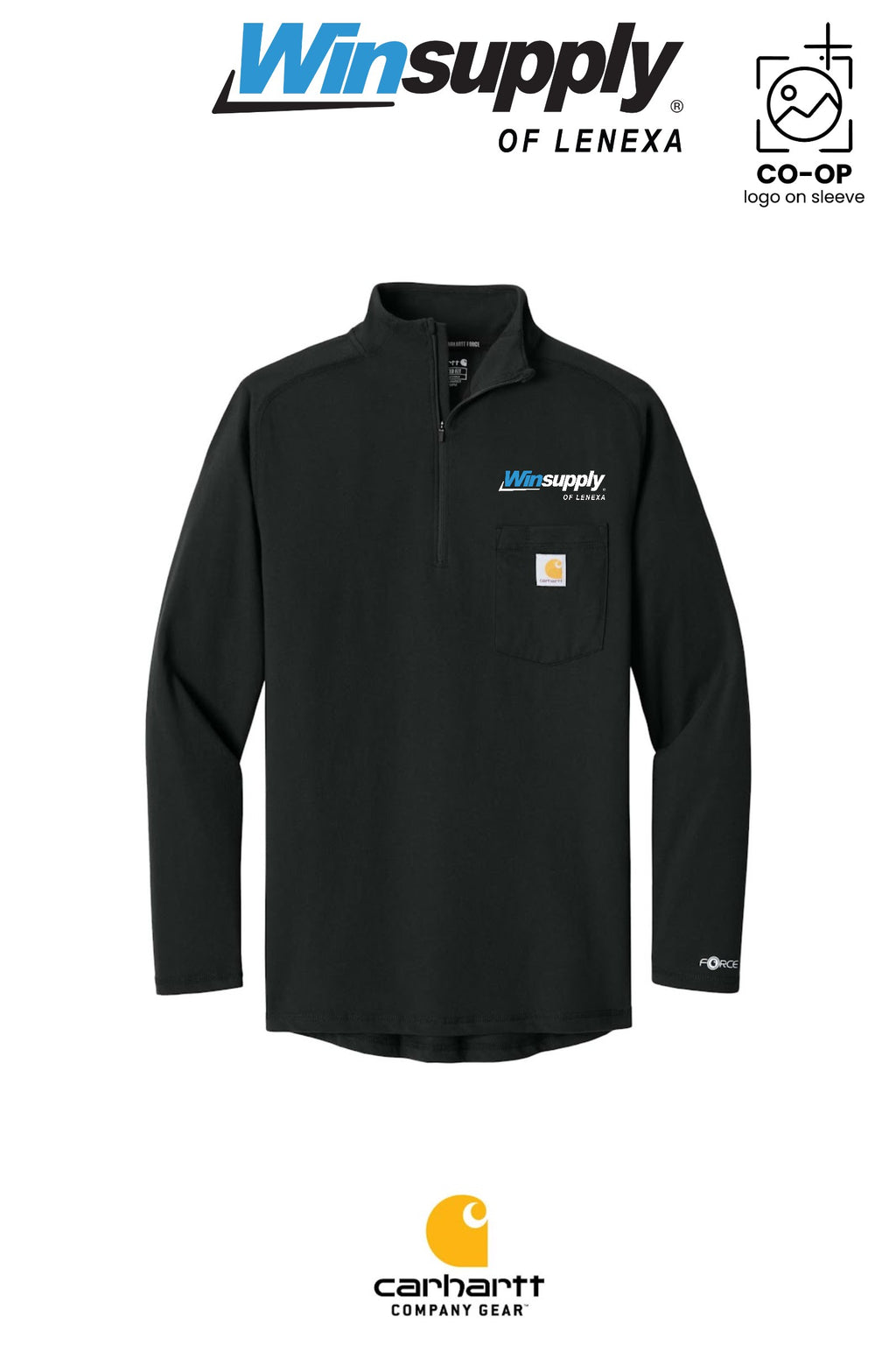 Carhartt Force® 1/4-Zip Long Sleeve T-Shirt - Winsupply of Lenexa