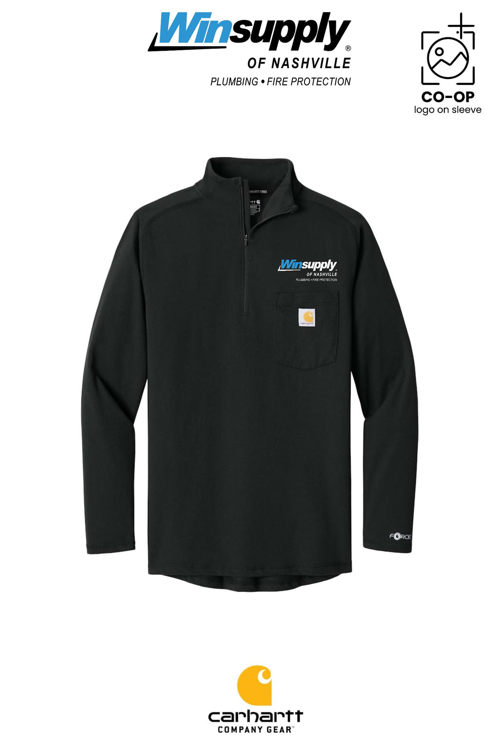 Carhartt Force® 1/4-Zip Long Sleeve T-Shirt - Winsupply of Nashville