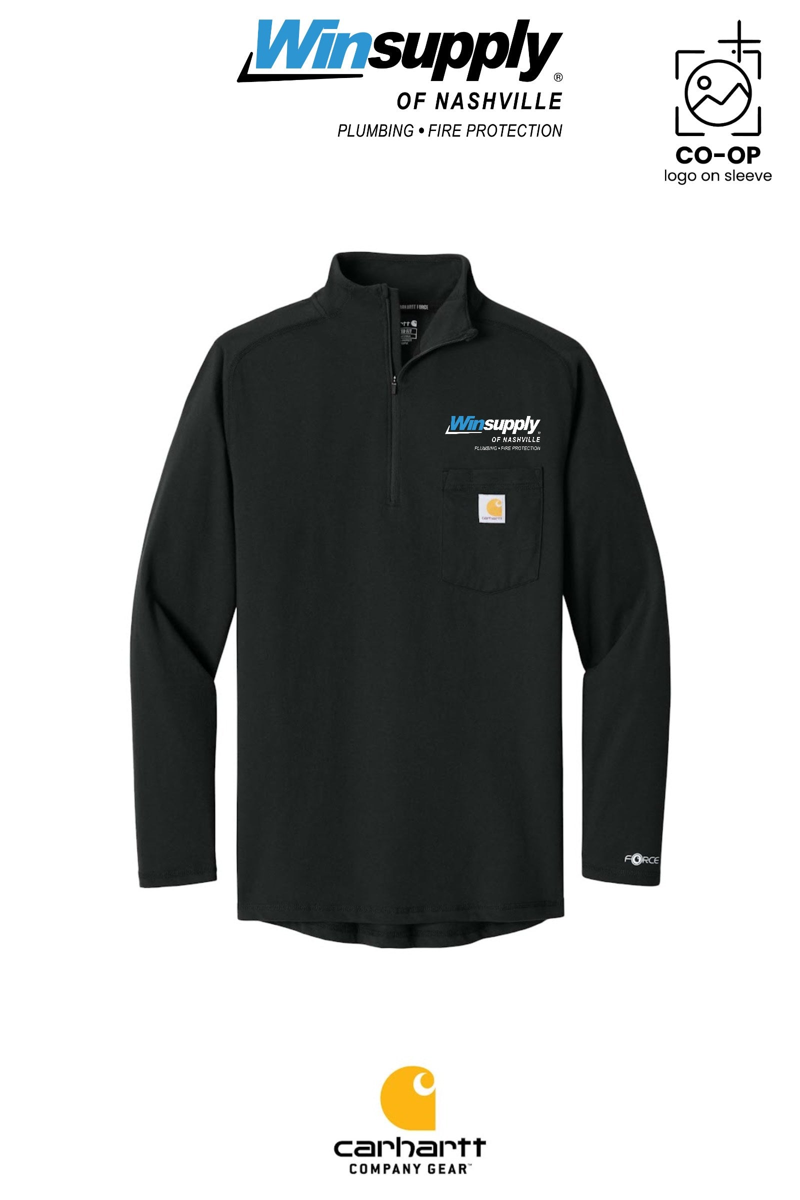 Carhartt Force® 1/4-Zip Long Sleeve T-Shirt - Winsupply of Nashville