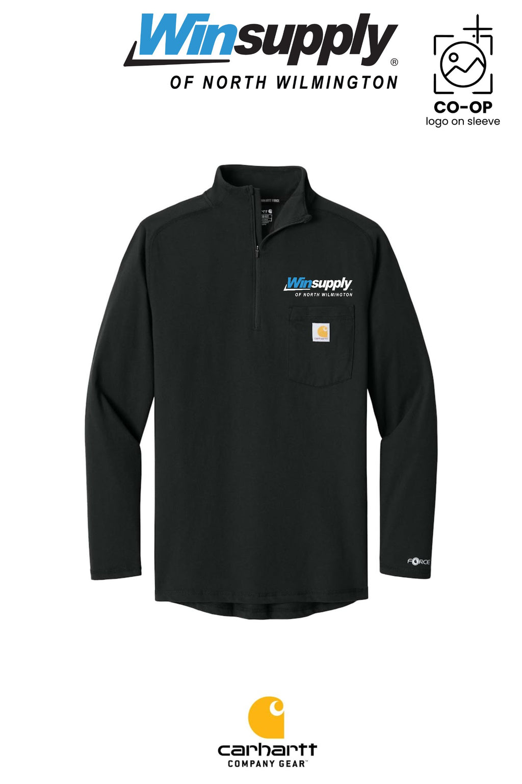 Carhartt Force® 1/4-Zip Long Sleeve T-Shirt - Winsupply N Wilmington NC